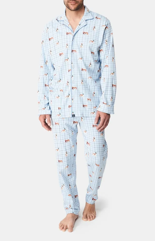 arthur-bob-pyjama-boutonn-wouf-coton-pais-ciel image 1