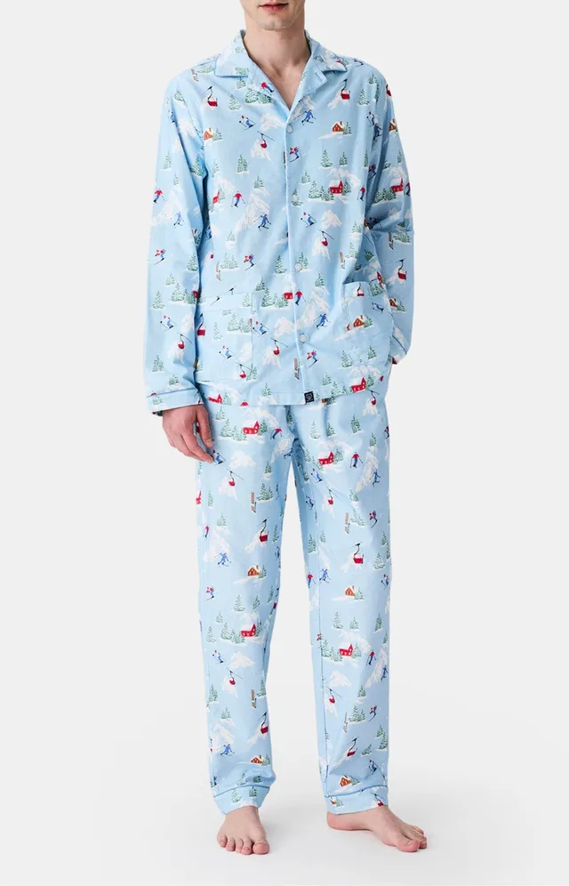 arthur-bob-no-l-en-altitude-pyjama-pilou-homme-ciel image 1
