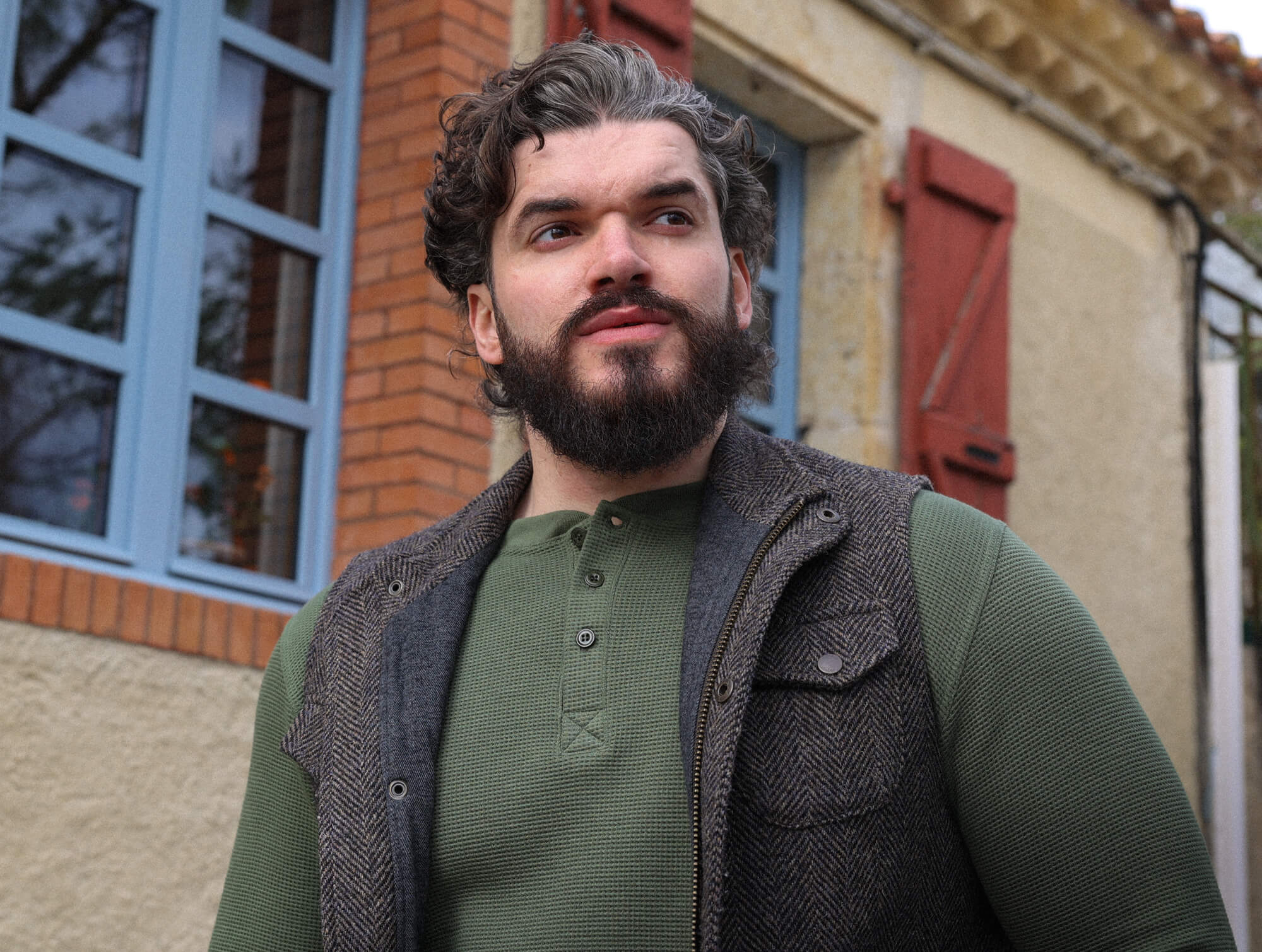 p-trone-henley-cormac-manches-longues-gaufr-beige image 2