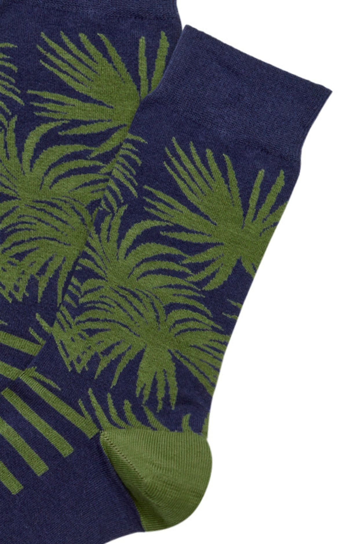 arthur-bob-chaussettes-palmier-chaussettes-marine-40-46-coton-bio image 2