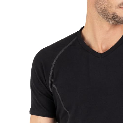 athena-thermik-t-shirt-homme-col-v-blanc-coton-stretch image 8