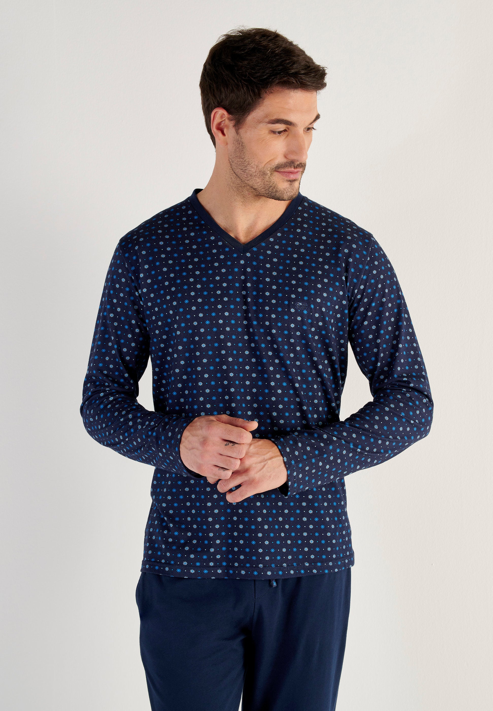 hom-modal-comfort-bo-403213-pyjama-long-homme-bleu image 2