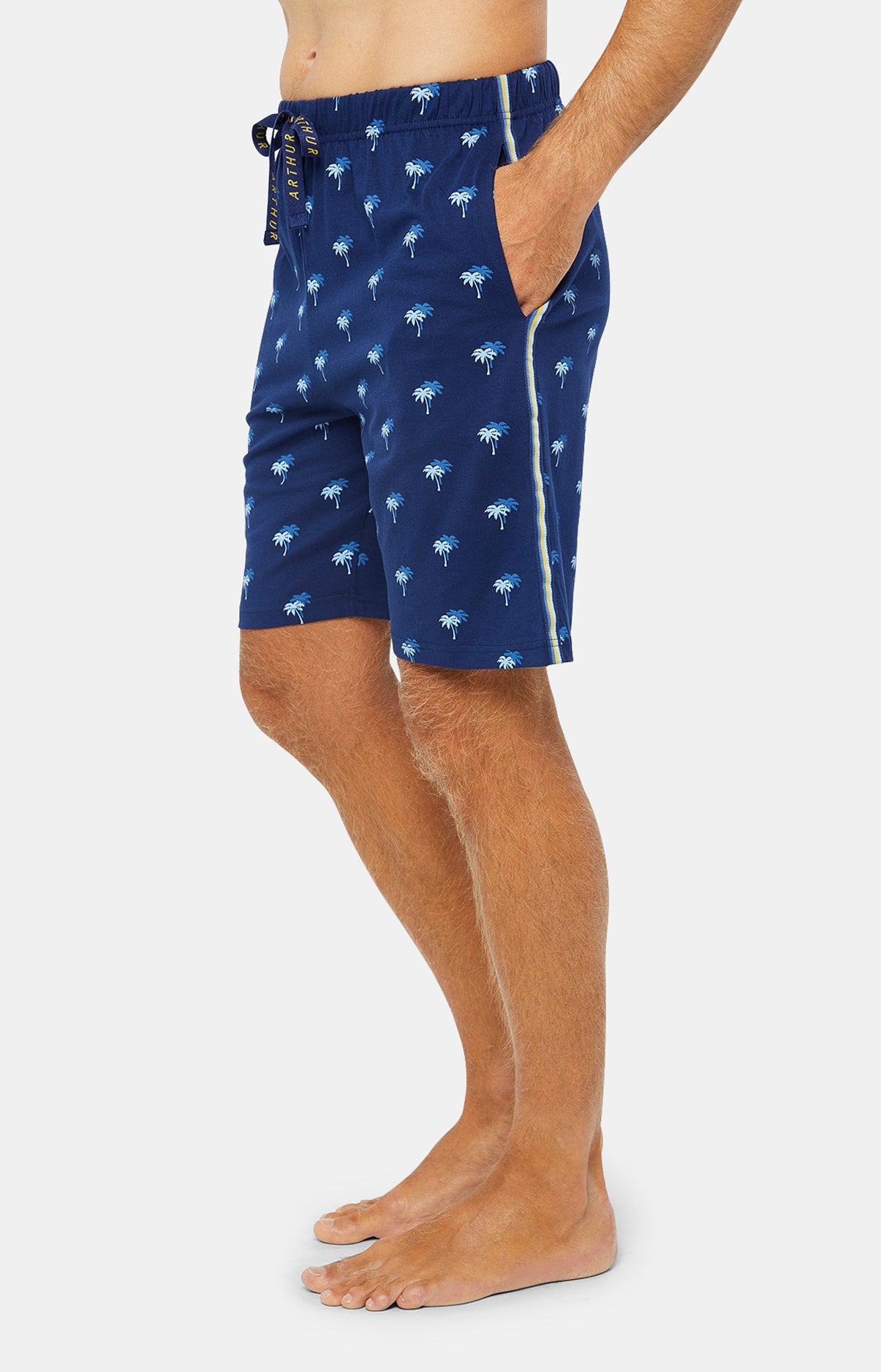 arthur-bob-palmier-pyjashort-homme-marine-coton-bio image 6