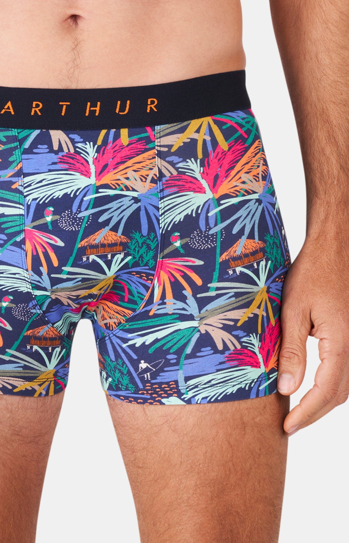 arthur-bob-boxer-tropical-boxer-homme-multicolore-coton-bio image 2
