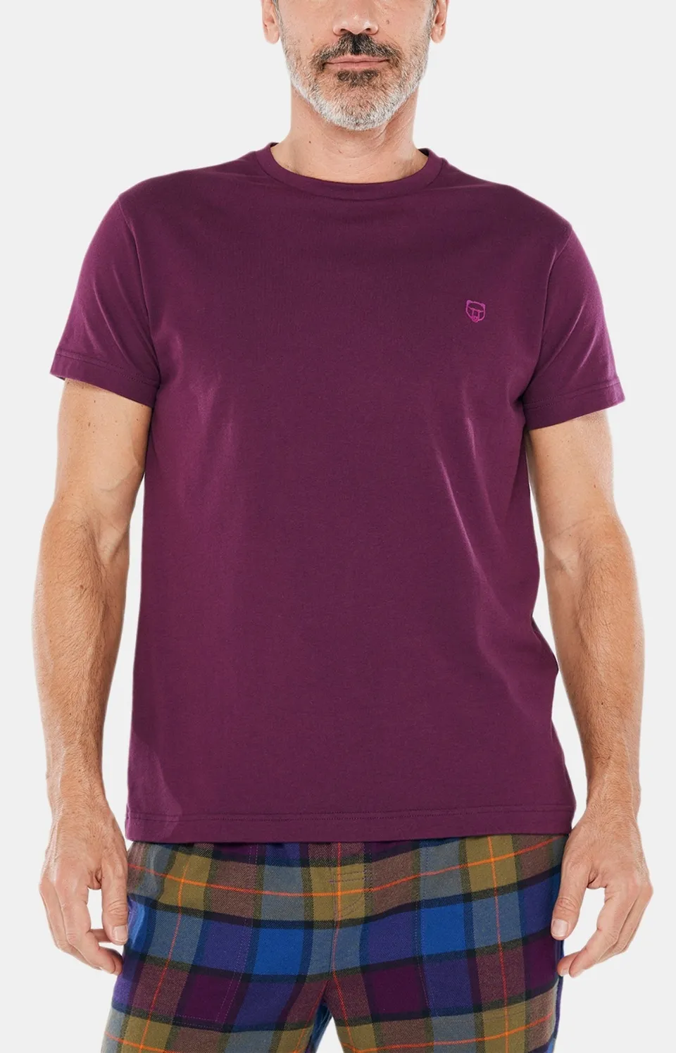 arthur-bob-tee-shirt-coton-bio-bordeaux-manches-courtes image 1