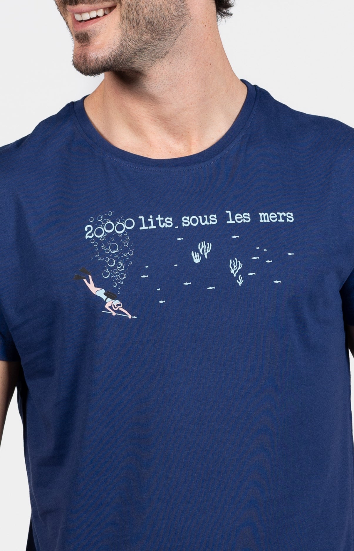arthur-bob-requin-pyjama-homme-lagon-l-coton-court image 2