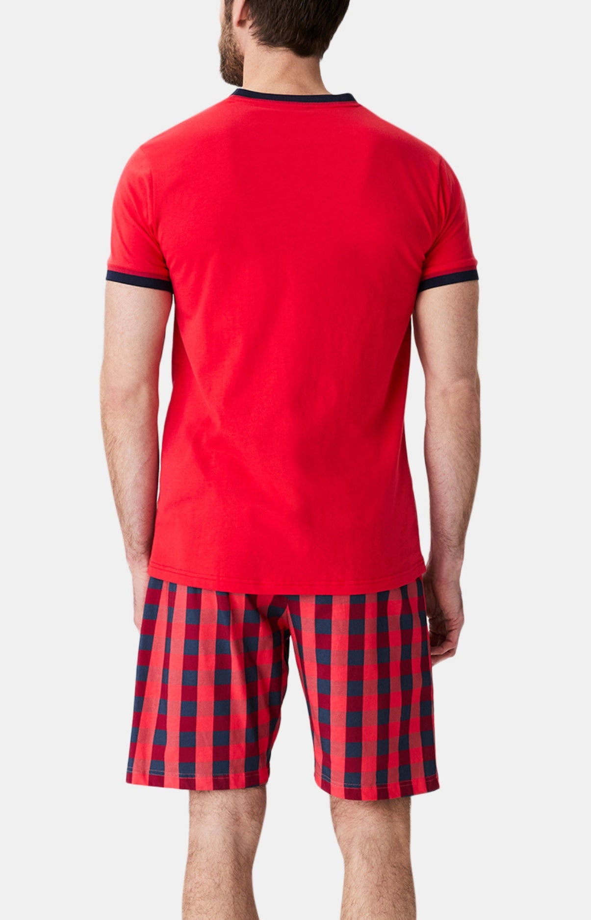 arthur-bob-descente-de-lit-pyjashort-homme-rouge-coton-bio image 5