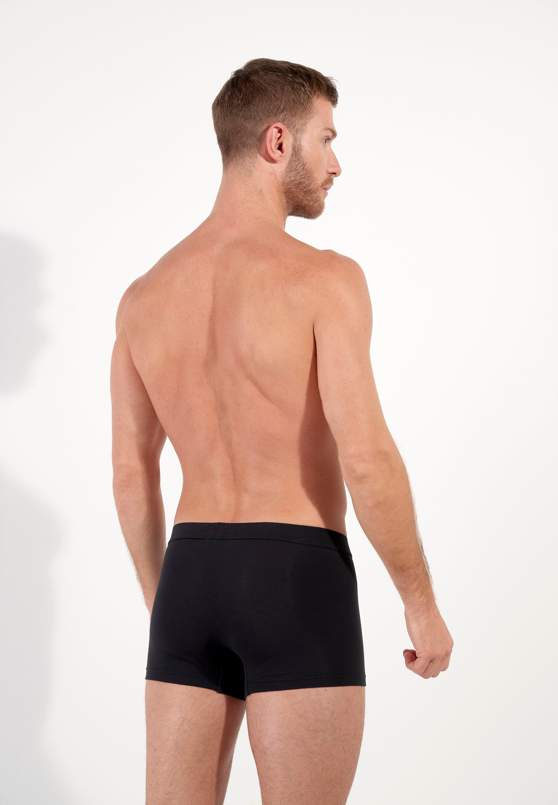 hom-supreme-cotton-boxer-long-homme-noir-supima-coton image 3