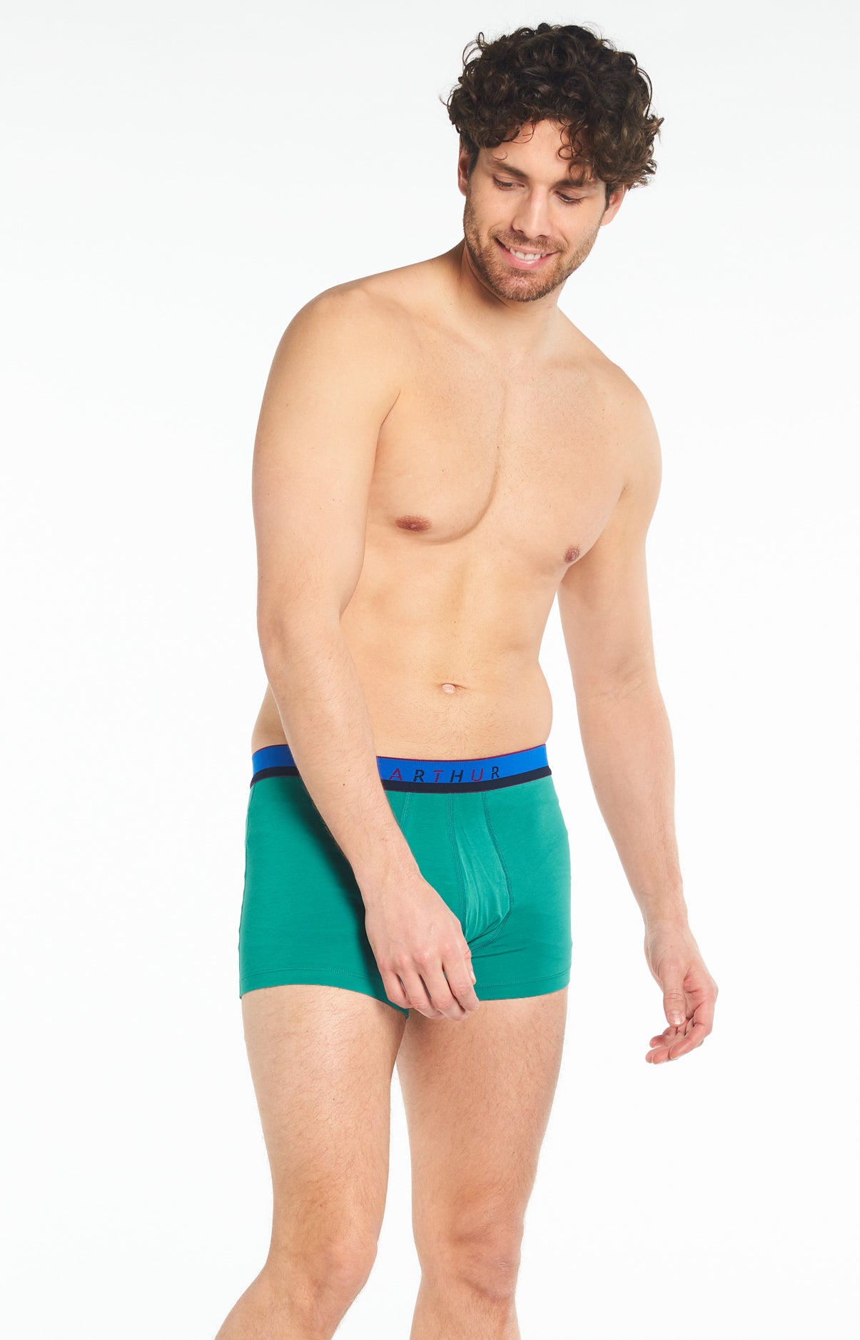 arthur-bob-boxer-homme-vert-coton-bio-uni image 5