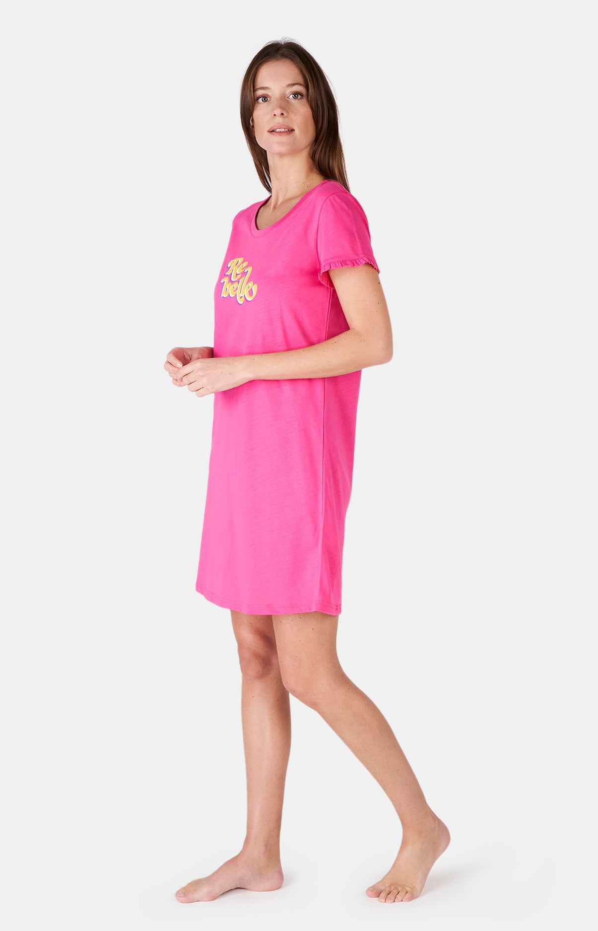 arthur-bob-rebelle-chemise-de-nuit-femme-fushia-coton-bio image 5