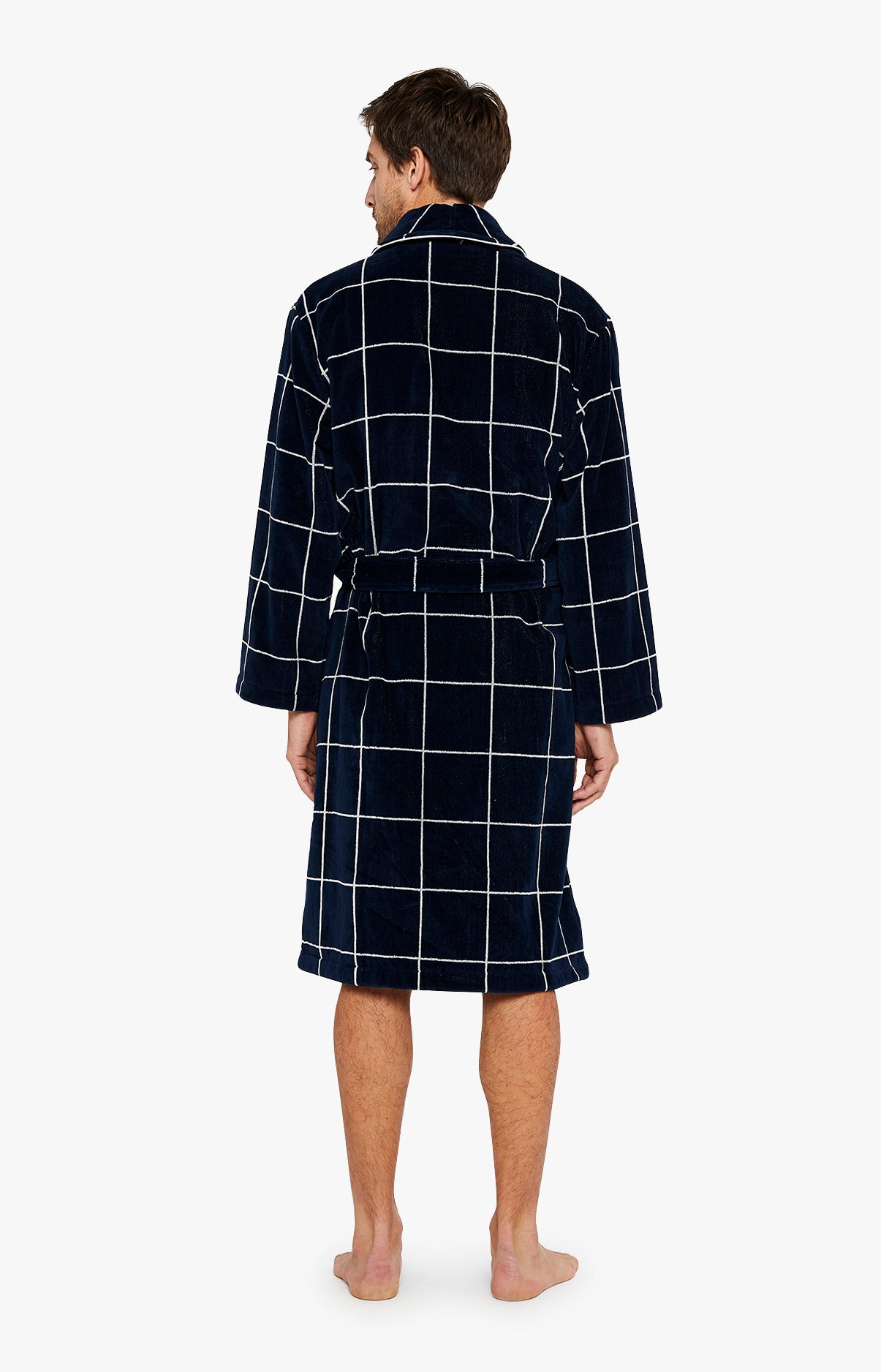 arthur-bob-lewis-peignoir-velours-coton-marine-taille-l image 6