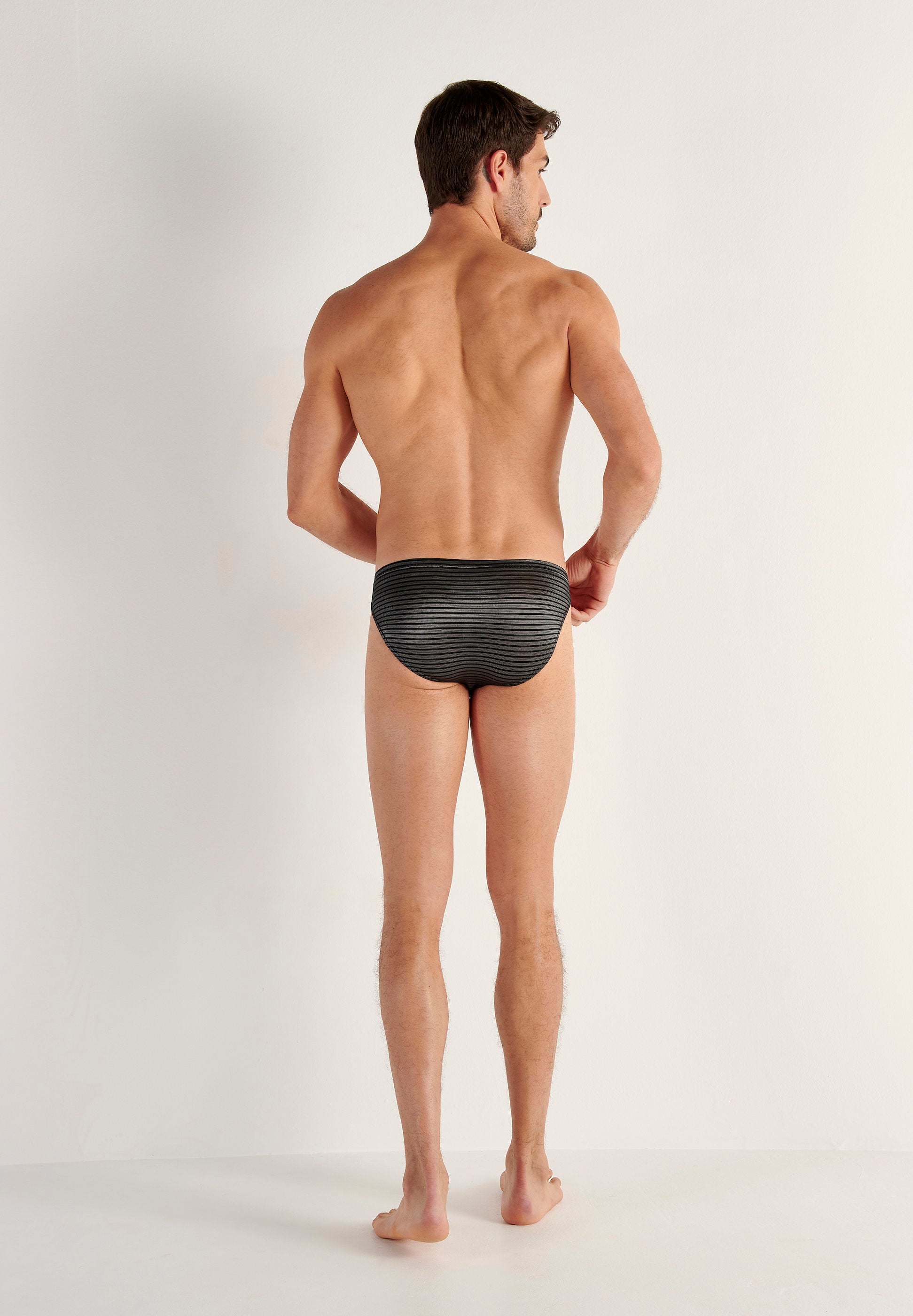 hom-monsieur-403250-micro-slip-rayures-noir-modal-respirant image 6