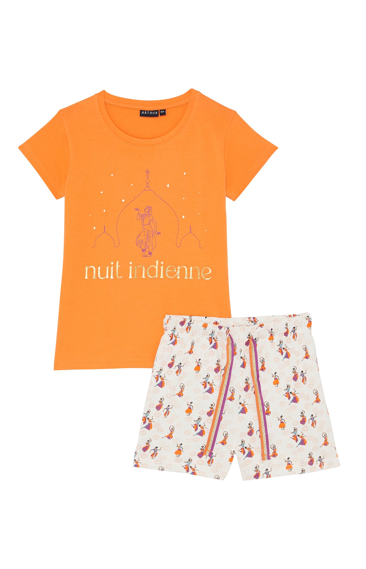 arthur-bob-nuit-indienne-pyjashort-enfant-multicolore-coton-bio image 3