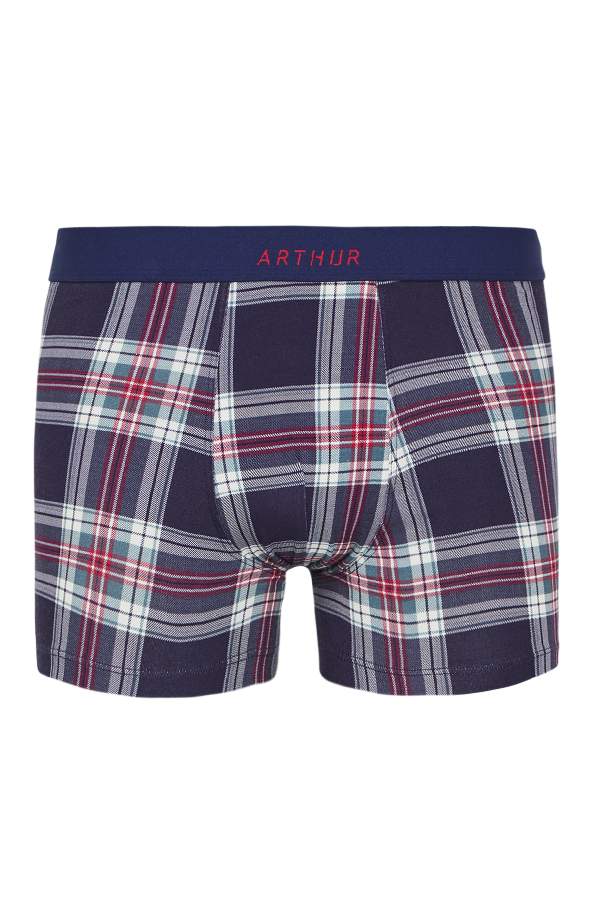 arthur-bob-boxer-logan-carreaux-marine-coton-bio-homme image 3