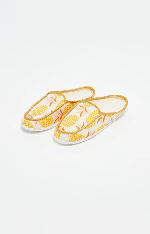 arthur-bob-ananas-jaune-mules-femme-soleil-coton image 1
