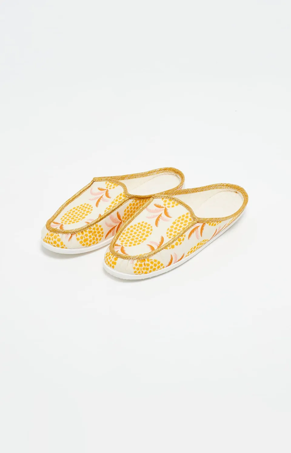 arthur-bob-ananas-jaune-mules-femme-soleil-coton image 1
