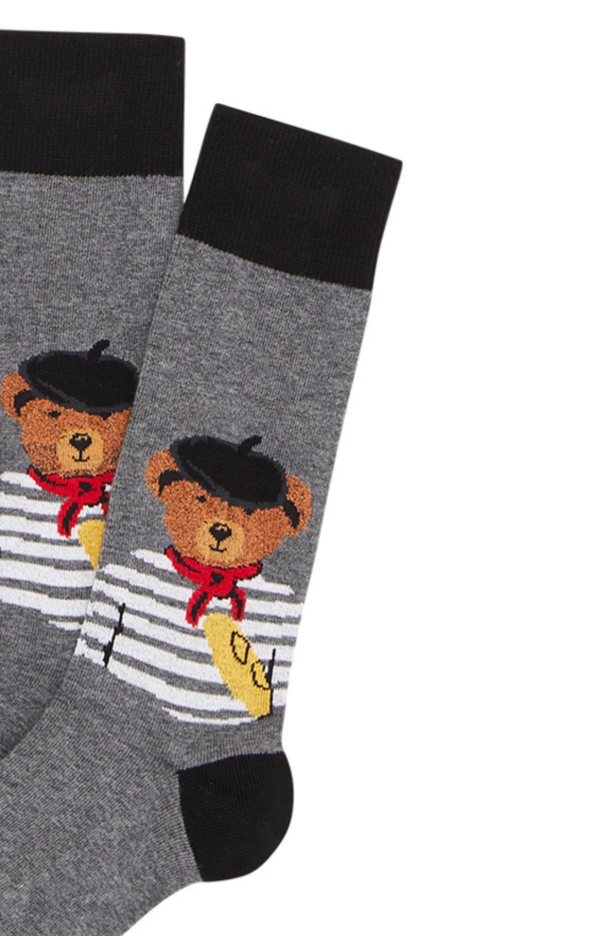 arthur-bob-teddy-in-paris-chaussettes-homme-gris-coton-bio image 2
