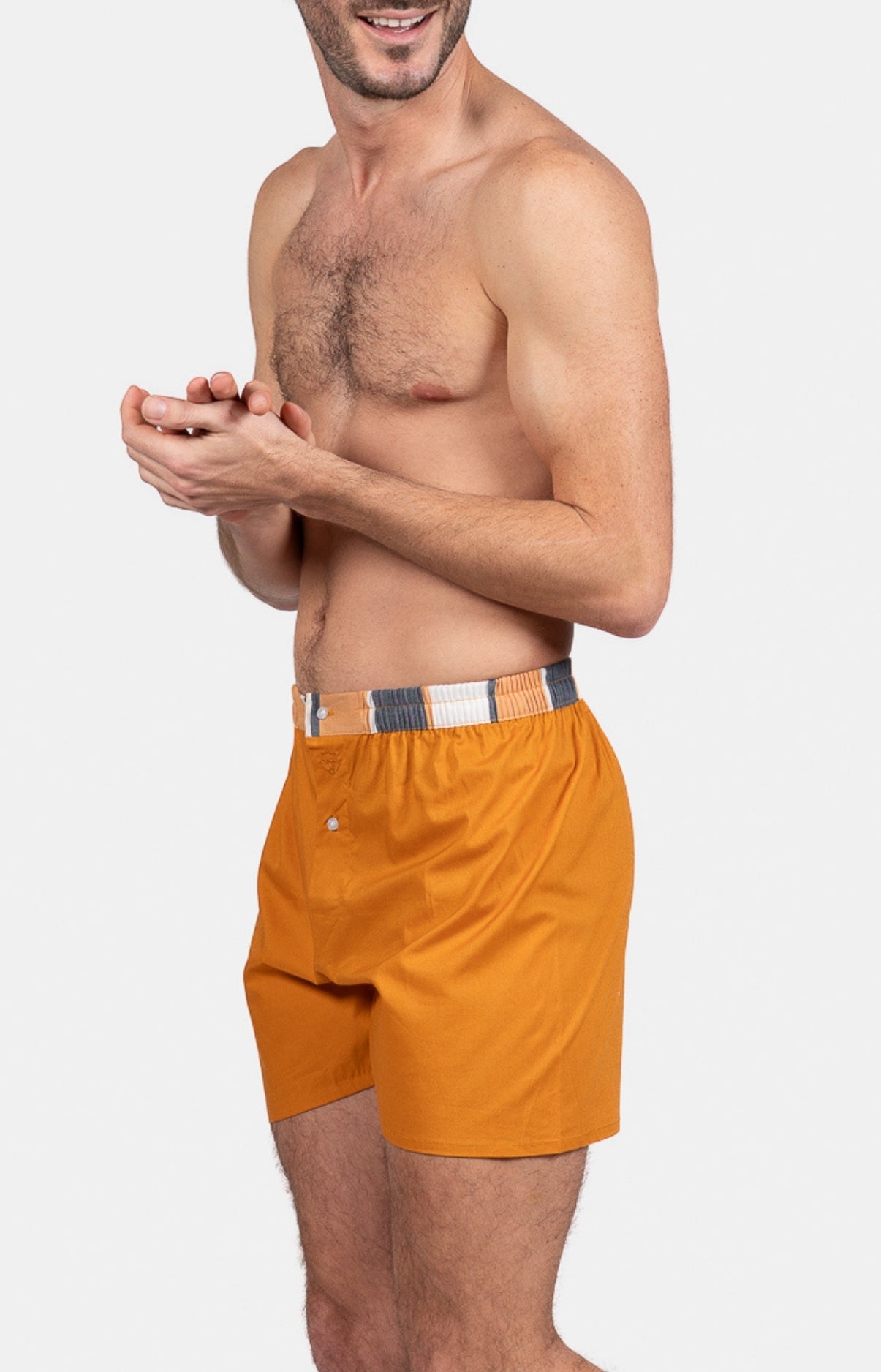 arthur-le-club-cale-on-classique-popeline-coton-jaune-homme image 4