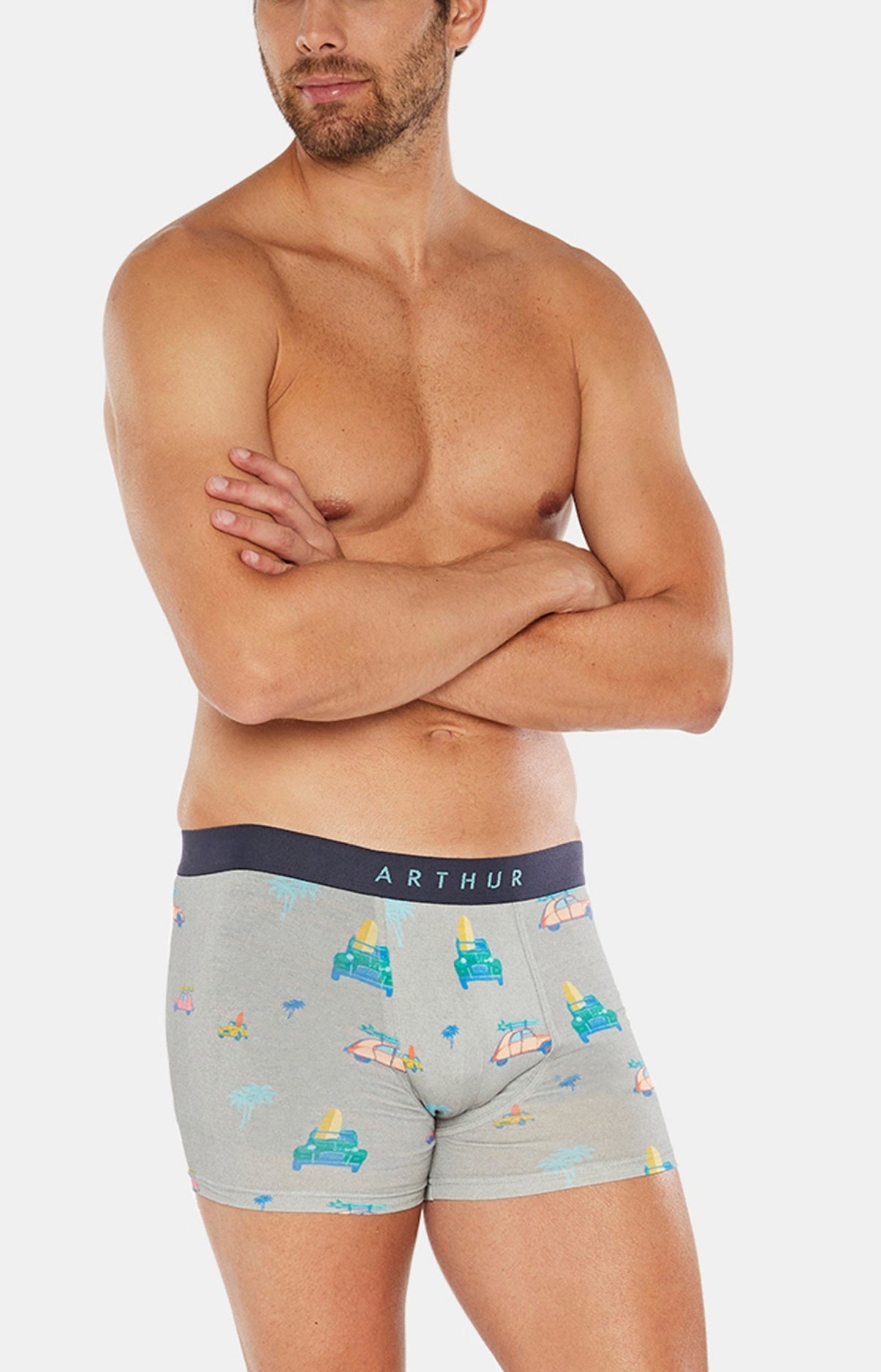 arthur-bob-2cv-gris-boxer-gris-coton-bio-homme image 2
