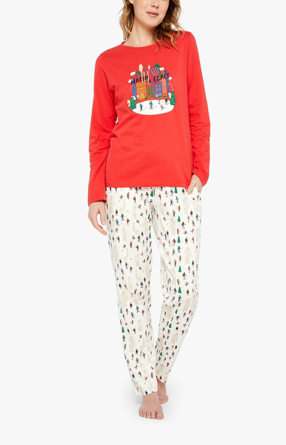arthur-bob-pyjama-matin-glace-pyjama-femme-blanc-coton-bio image 1