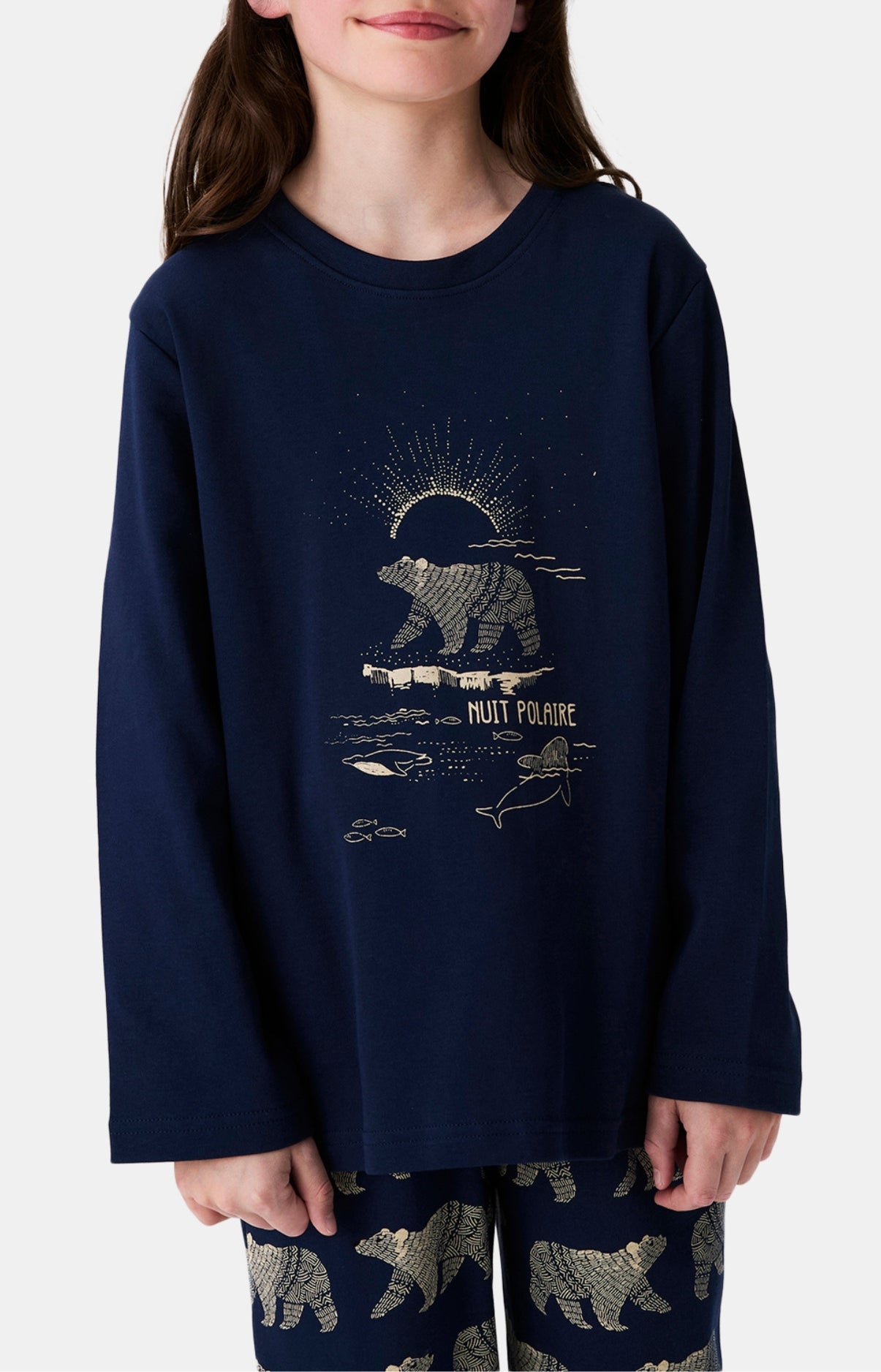 arthur-bob-pyjama-nuit-polaire-marine-coton-bio-enfant image 4