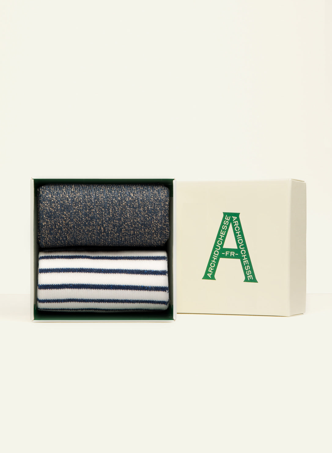 archiduchesse-paillet-e-duo-belle-le-chaussettes-bleu-coton-tu image 1