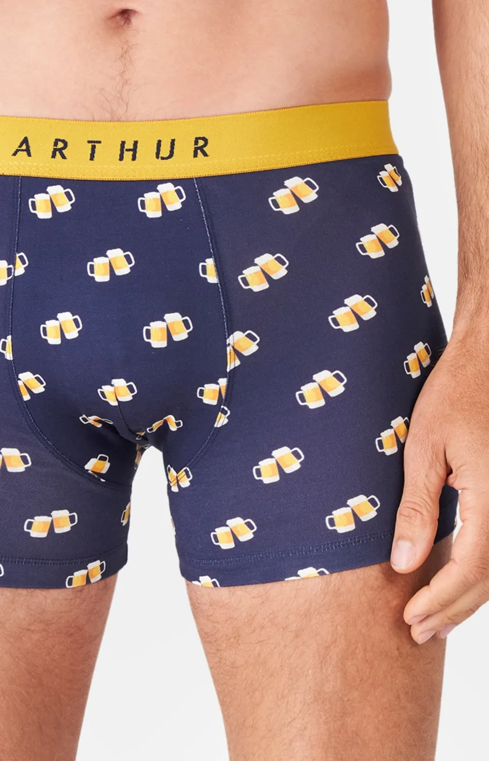 arthur-bob-sans-pression-boxer-marine-coton-bio image 1