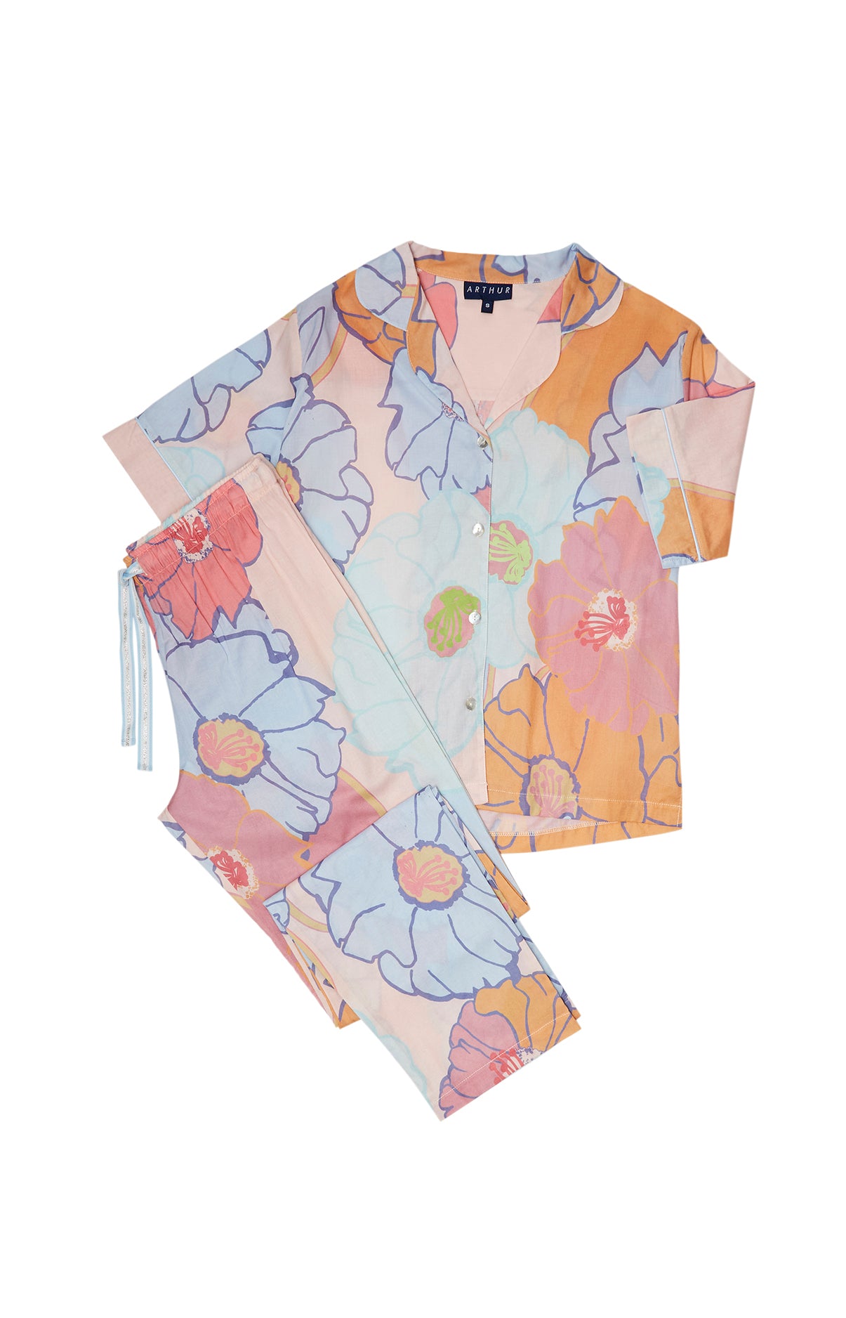 arthur-monette-pyjama-boutonn-femme-coton-multicolore image 3