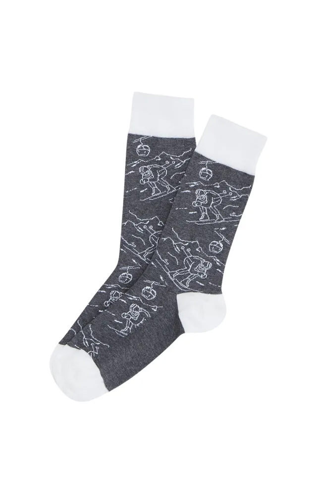arthur-bob-tout-schuss-chaussettes-homme-gris-coton-bio image 1