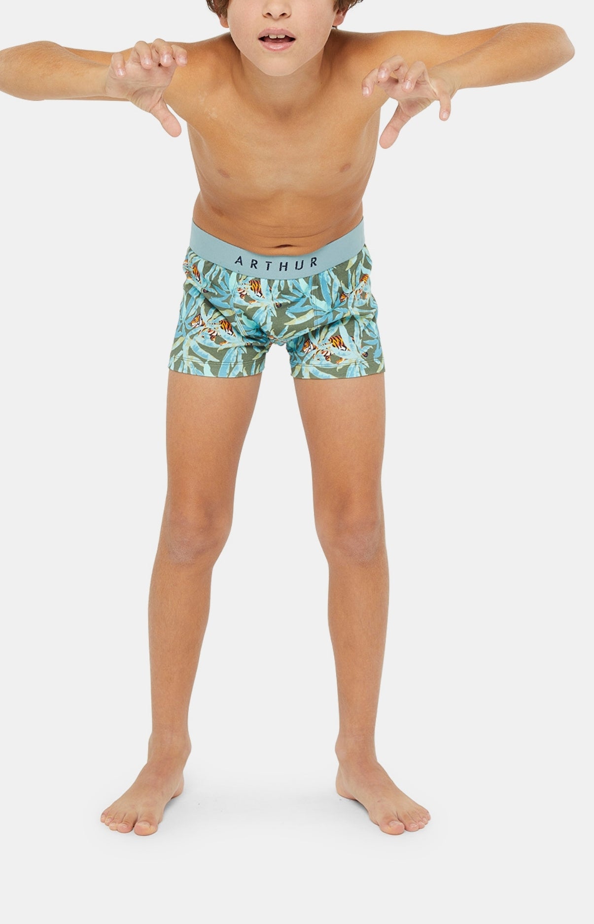arthur-bob-tigre-boxer-enfant-kaki-coton-bio image 2