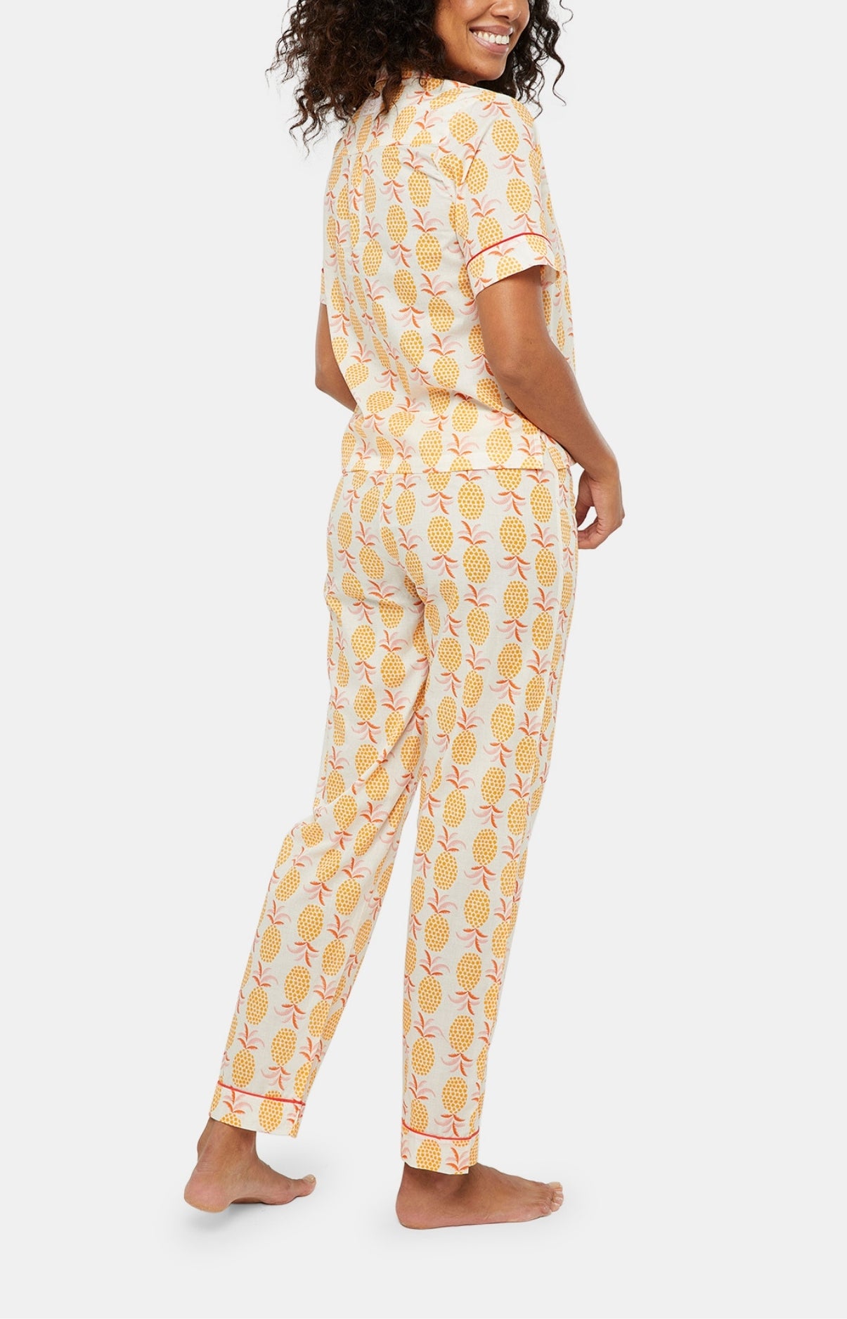 arthur-bob-pyjama-boutonn-ananas-pyjama-femme-jaune image 2