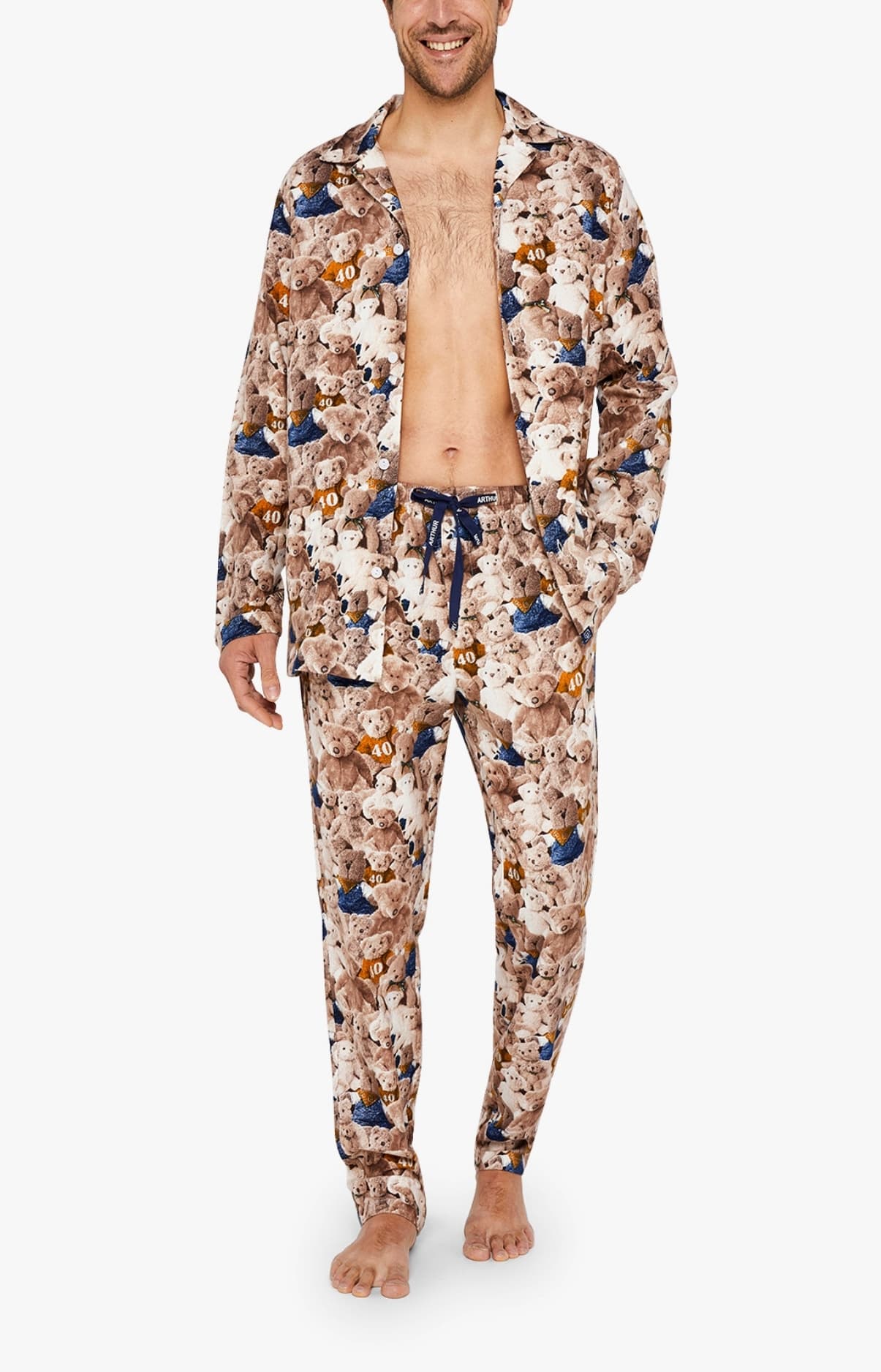 arthur-bob-teddy-40-ans-pyjama-noisette-pilou-coton image 5