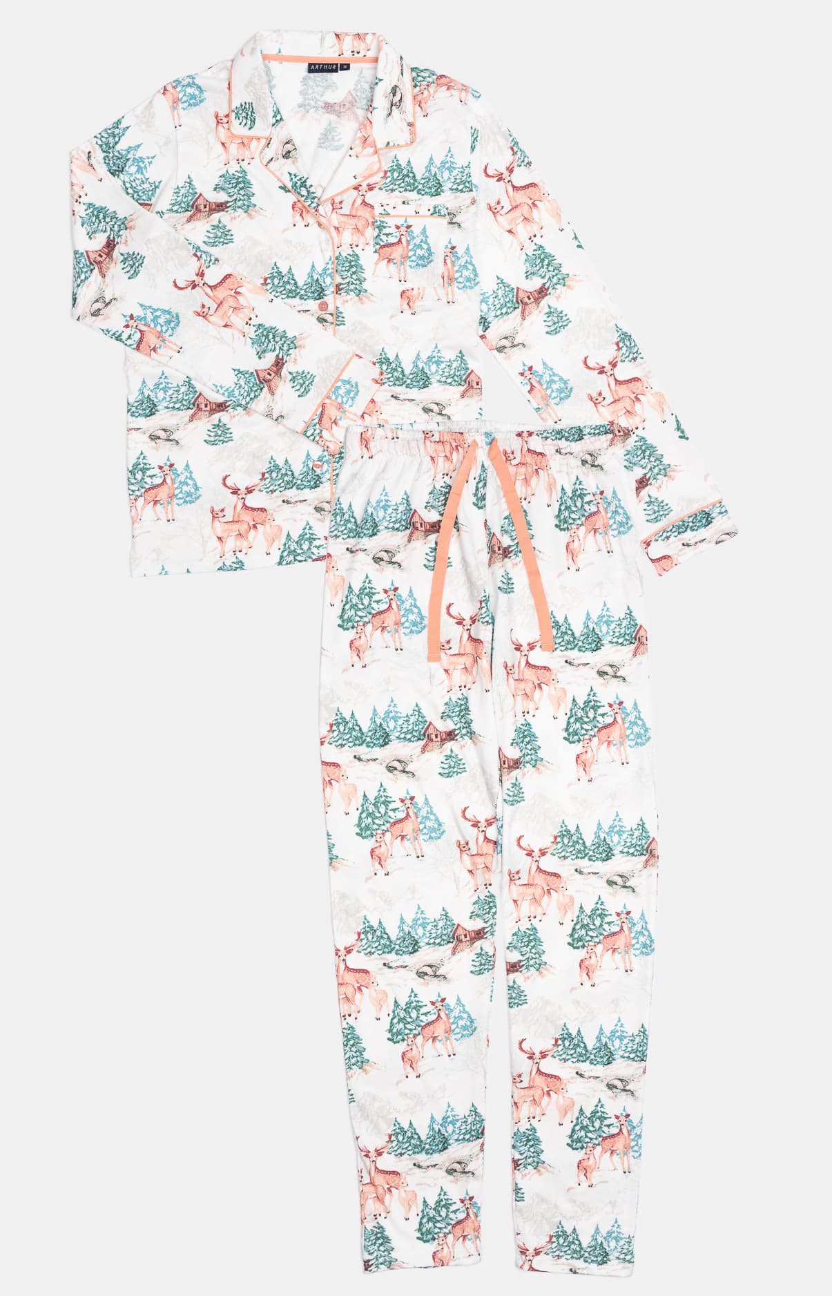 arthur-bob-biche-pyjama-flanelle-femme-blanc image 3
