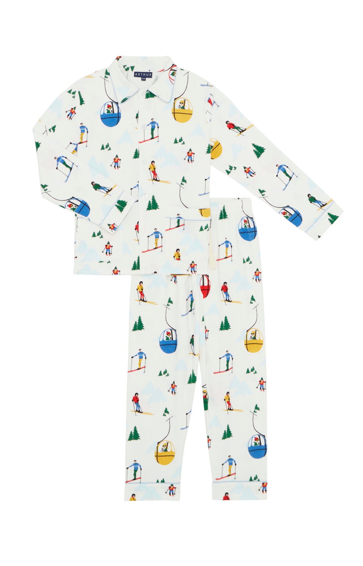 arthur-bob-mont-pyjama-enfant-boutonn-blanc image 2