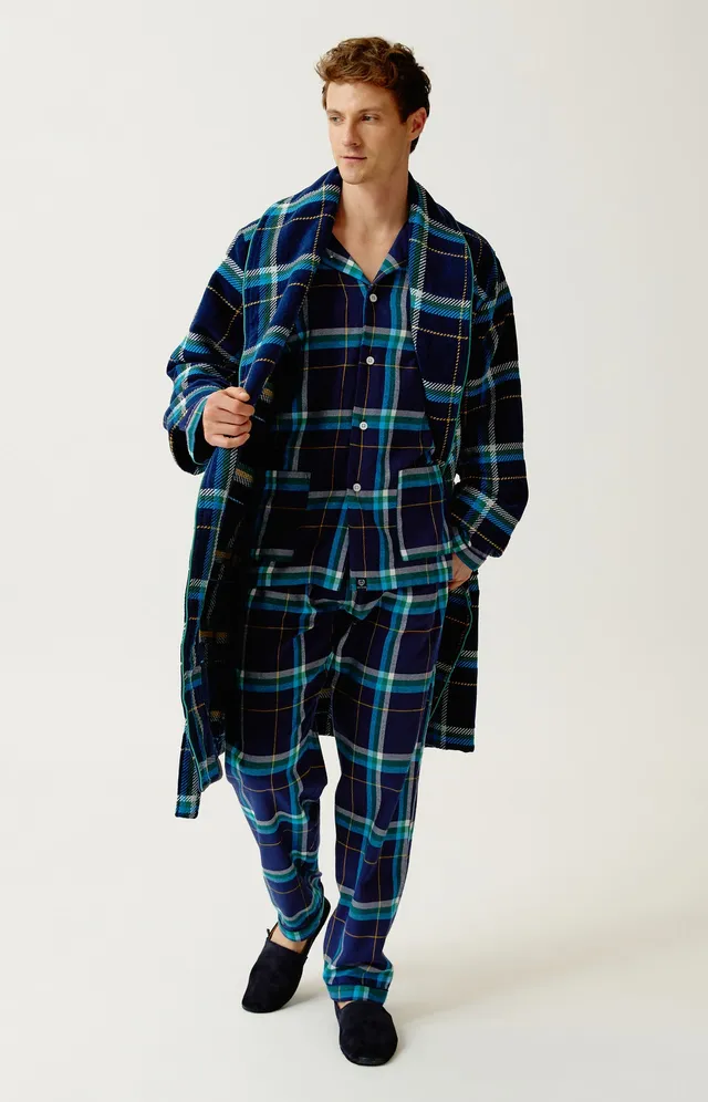 arthur-bob-peignoir-mark-velours-coton-marine-homme image 1
