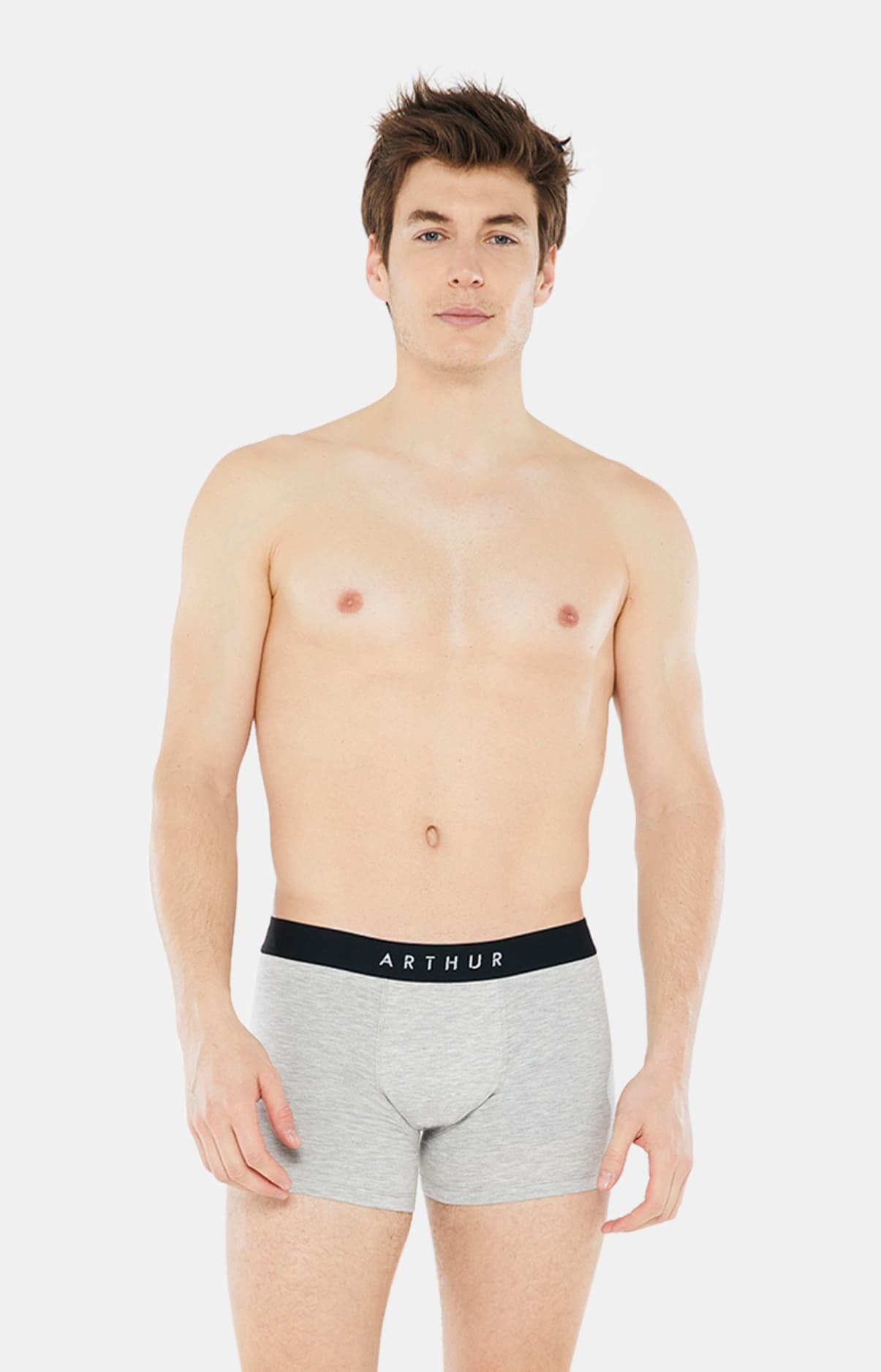 arthur-bob-tradi-boxer-coton-bio-homme-gris image 2