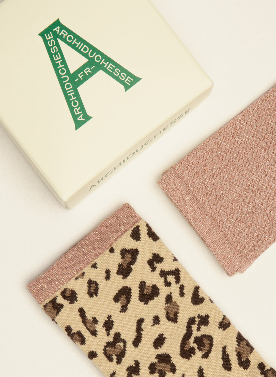 archiduchesse-paillet-e-duo-l-opard-chaussettes-rose-tu image 2