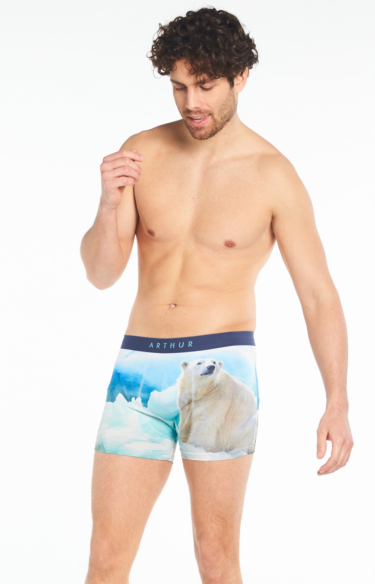 arthur-bob-banquise-boxer-homme-ice-polyester-stretch image 4