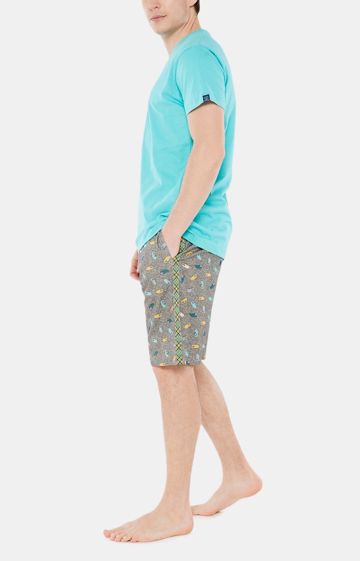 arthur-bob-pantouflard-pyjashort-coton-bio-anthracite-l image 4
