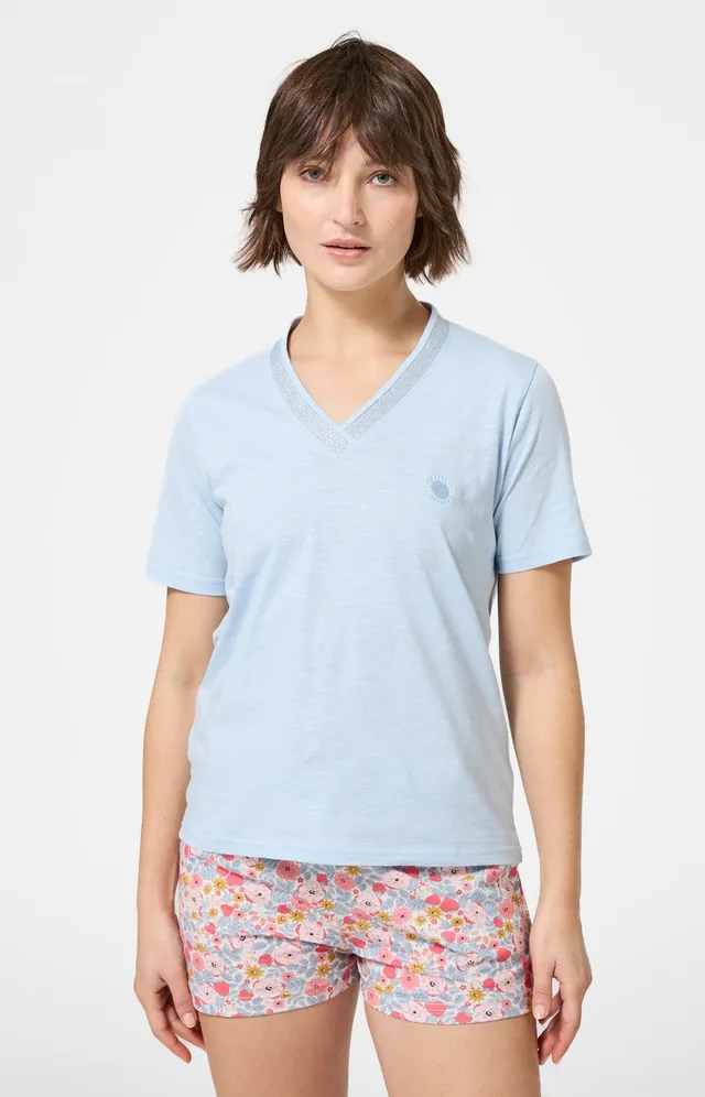 arthur-soleil-tee-shirt-femme-coton-bio-ciel-m image 1