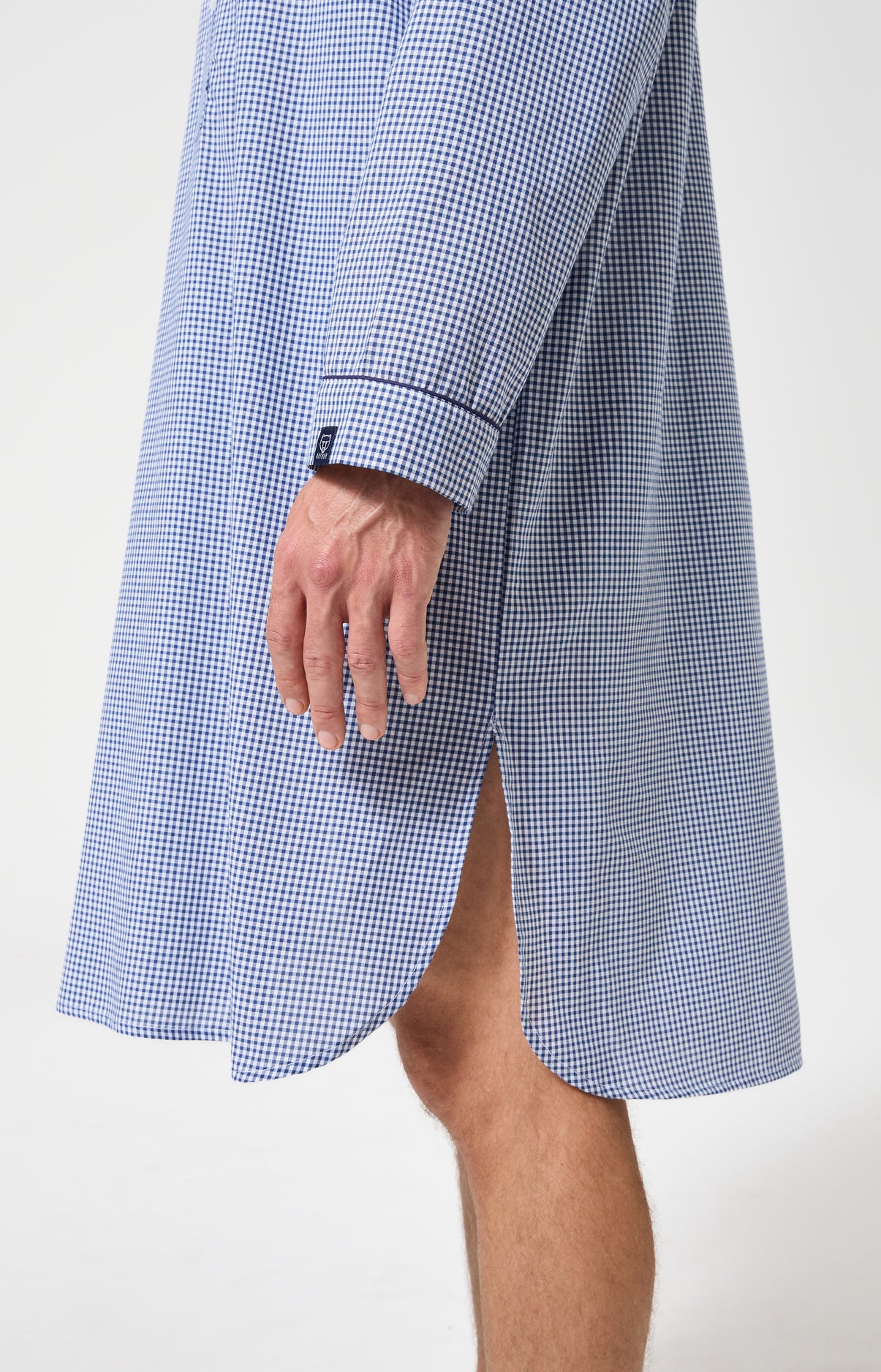 arthur-bob-vichy-chemise-de-nuit-marine-coton-bio image 6