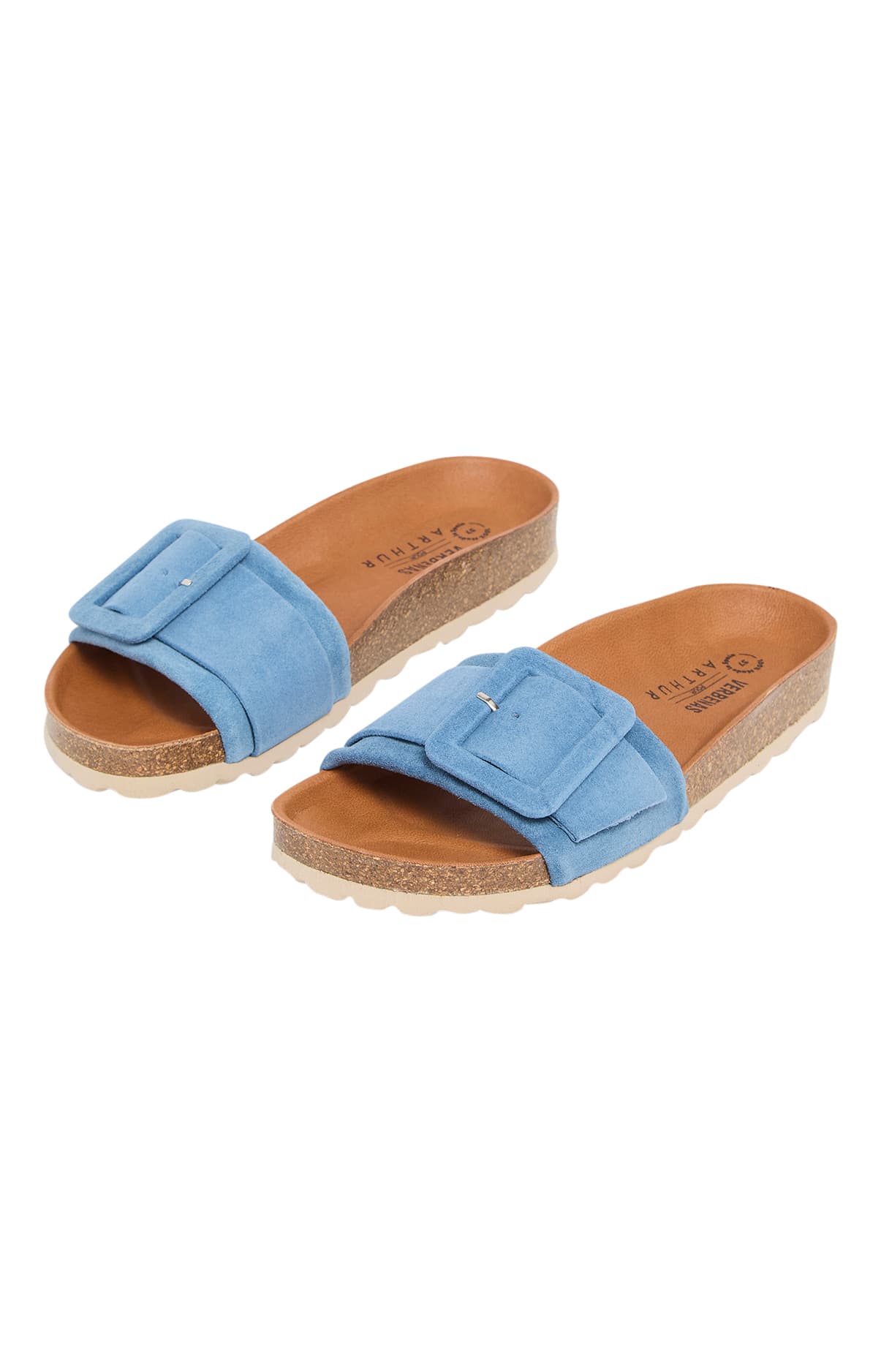 arthur-bob-sandales-cuir-bleu-femme-espagne image 2