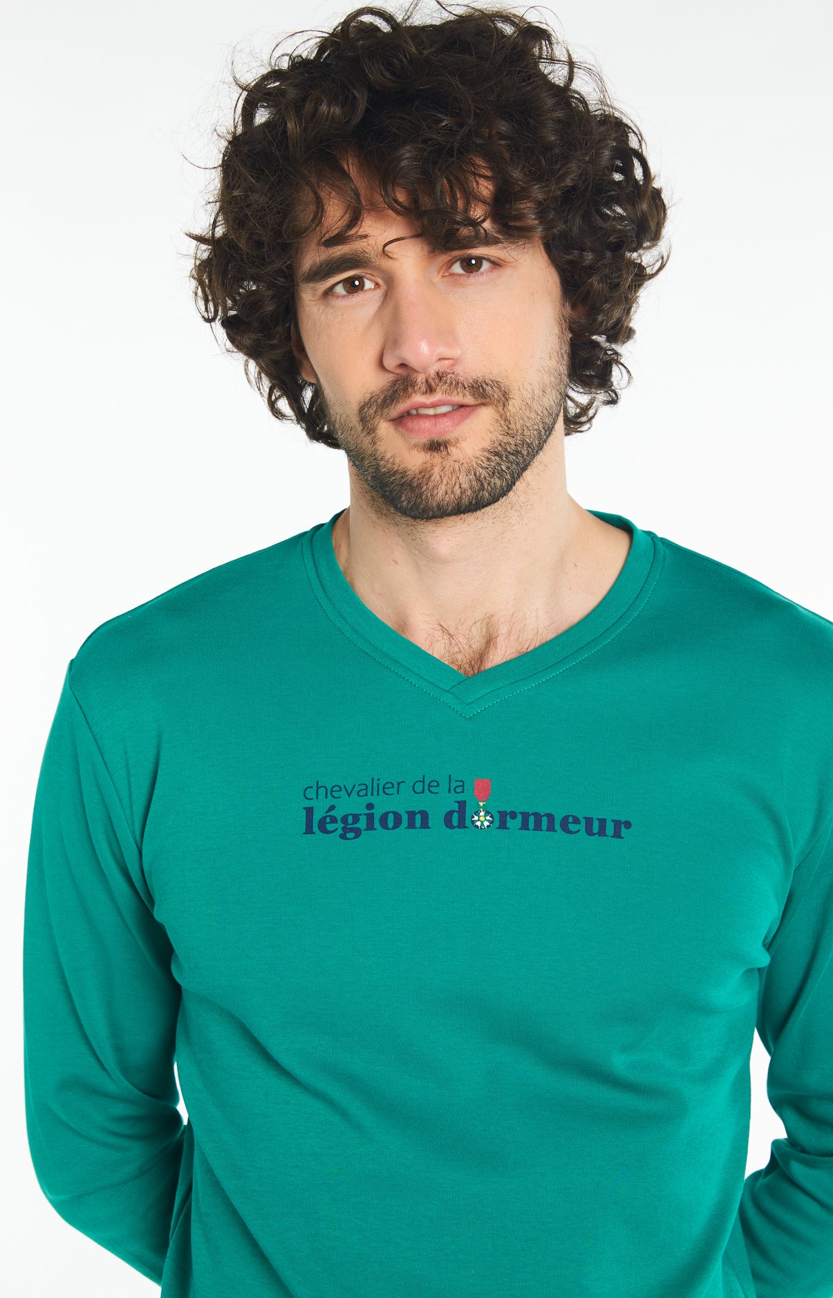arthur-bob-legion-dormeur-pyjama-long-marine-coton-bio image 2