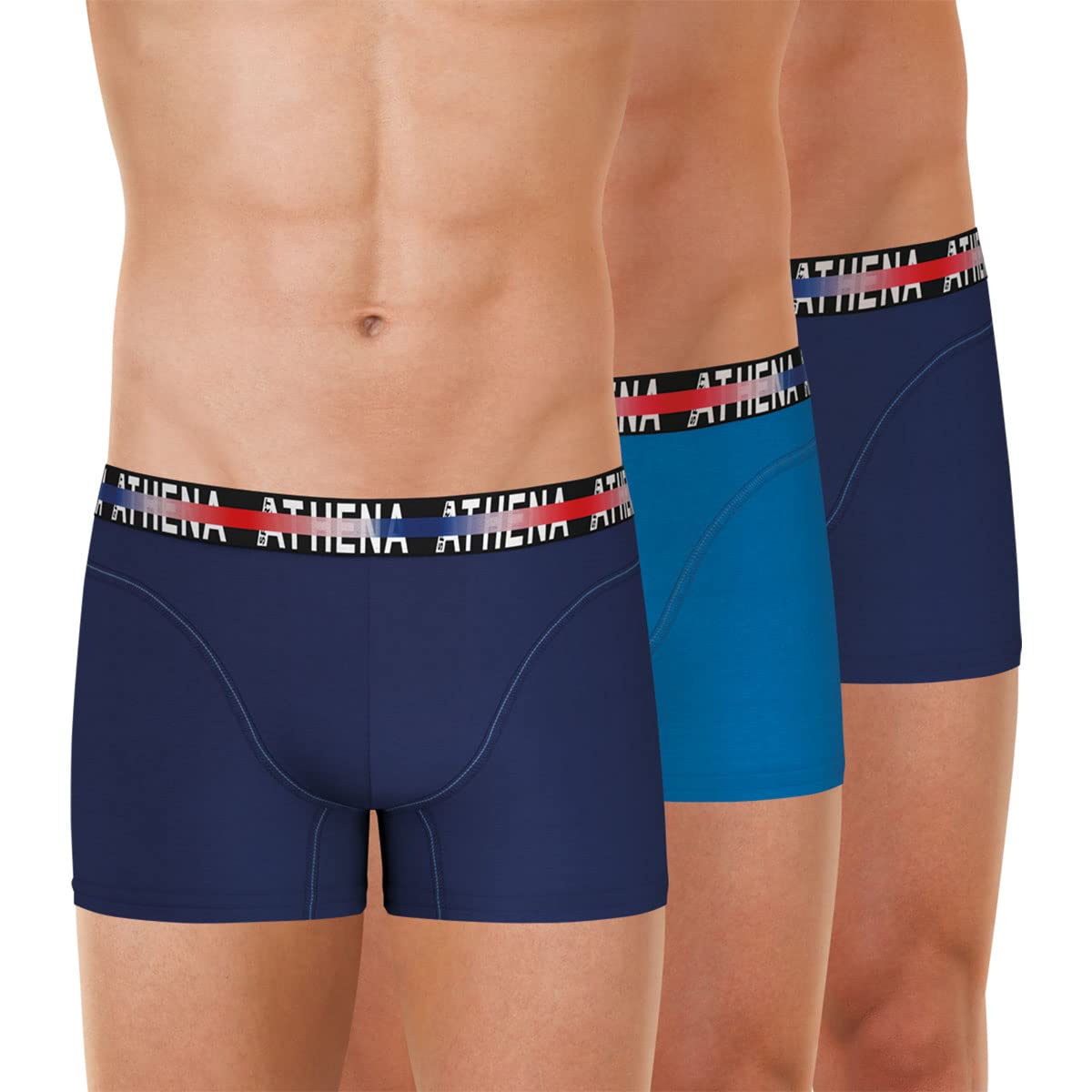 athena-endurance-24h-boxer-homme-x3-marine-taille-m-coton image 3