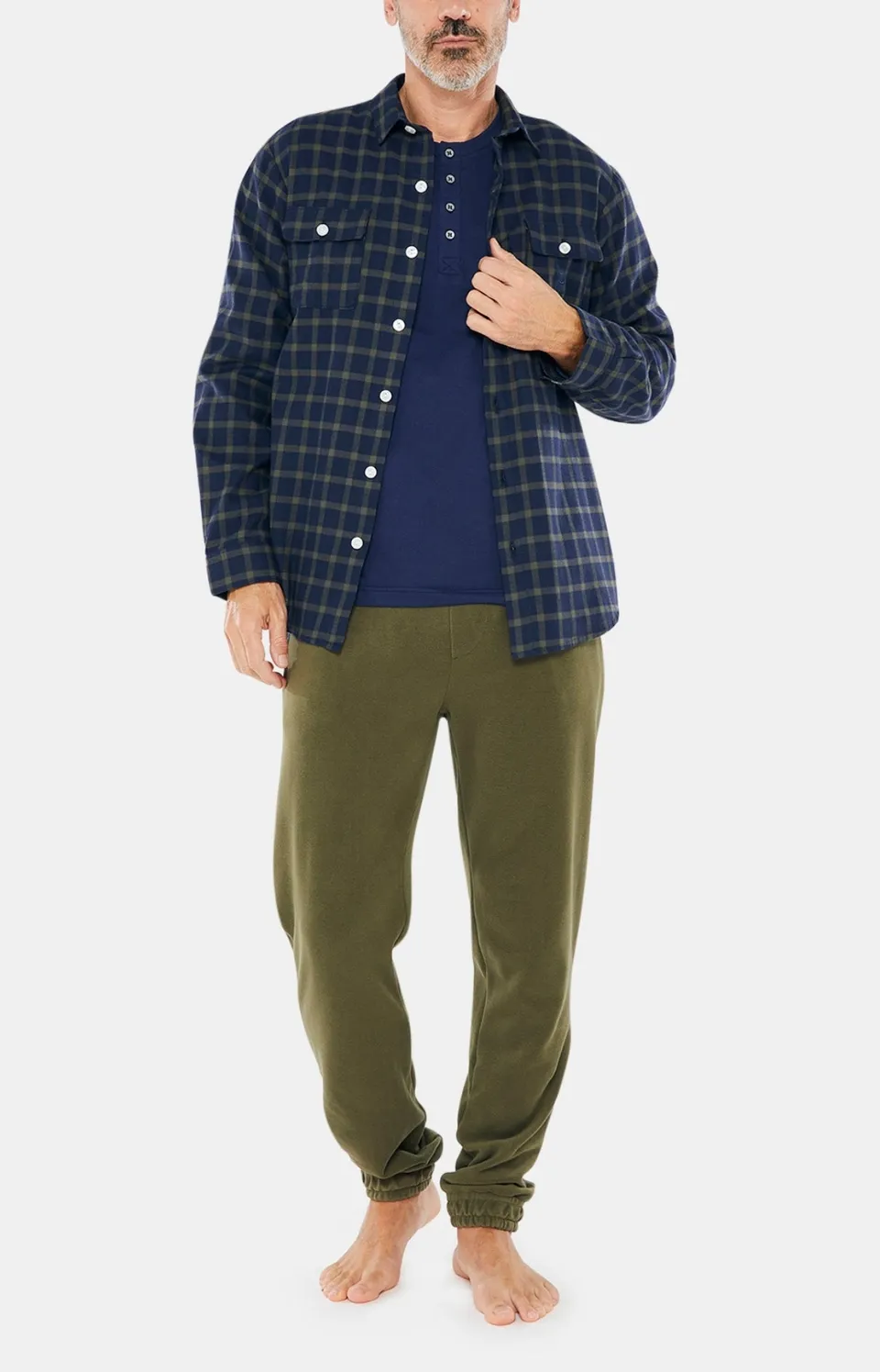 arthur-bob-polaire-pantalon-pyjama-homme-kaki image 1