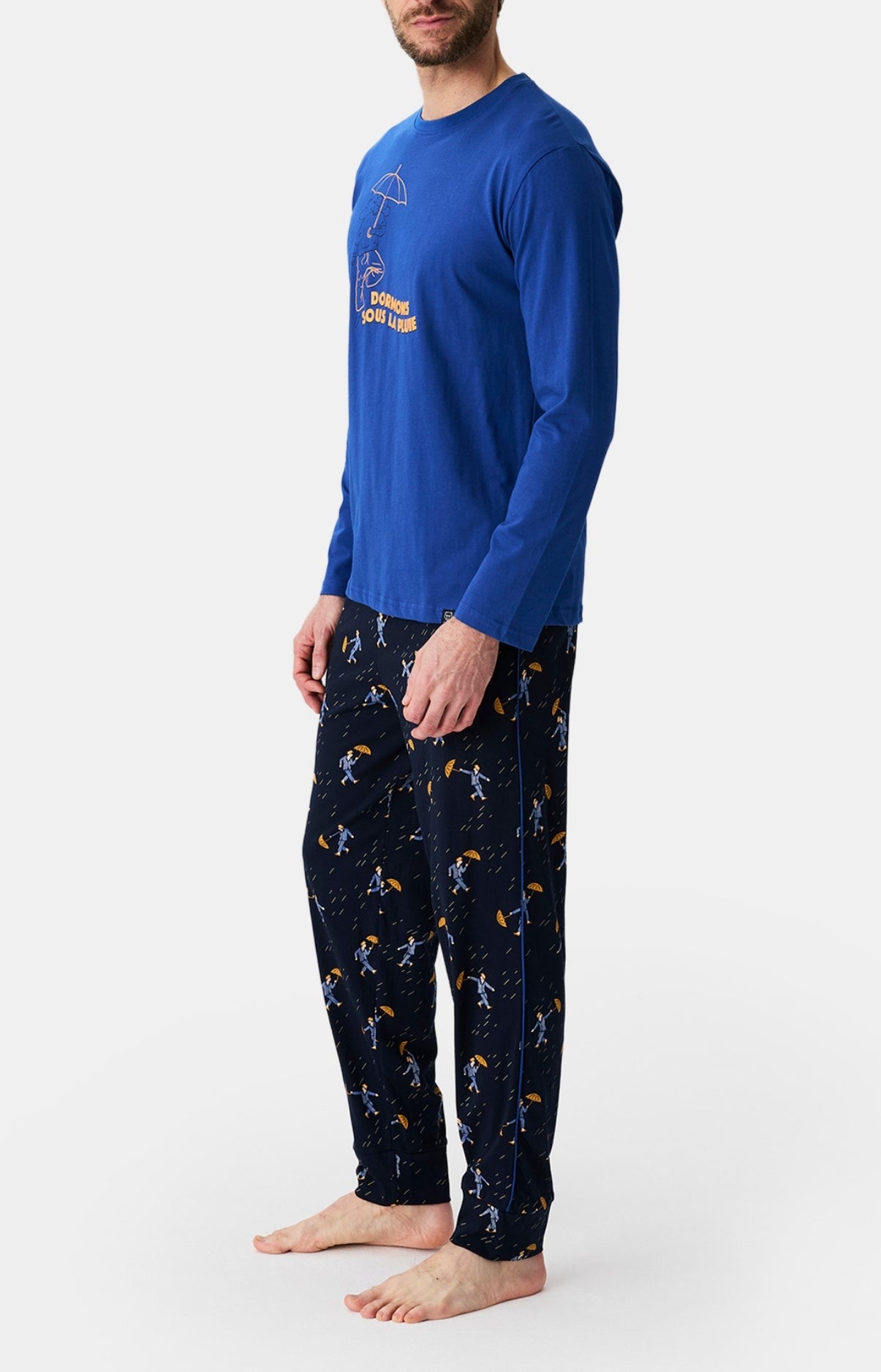 arthur-bob-dormons-sous-la-pluie-pyjama-homme-gris-coton-bio image 6