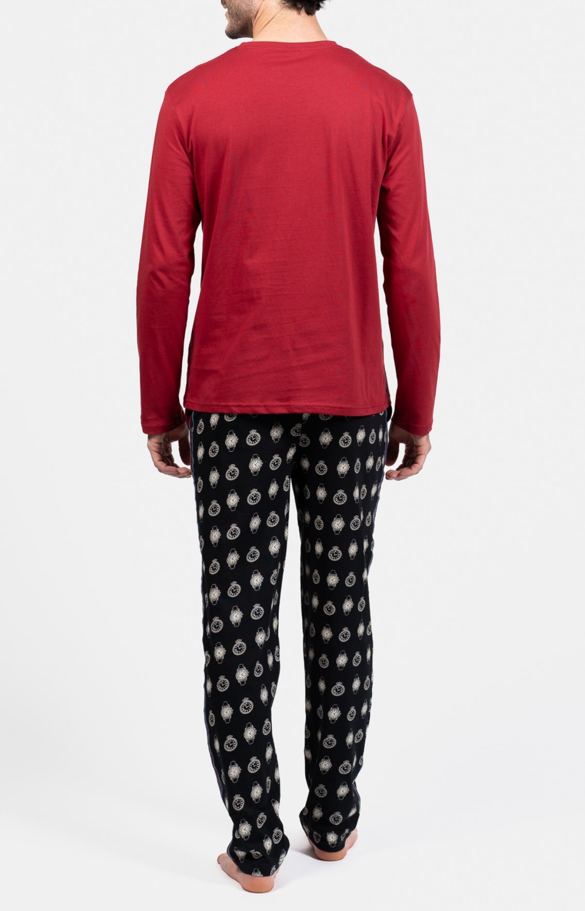 arthur-bob-pyjama-a-l-heure-noir-coton-bio-ensemble-homme image 4