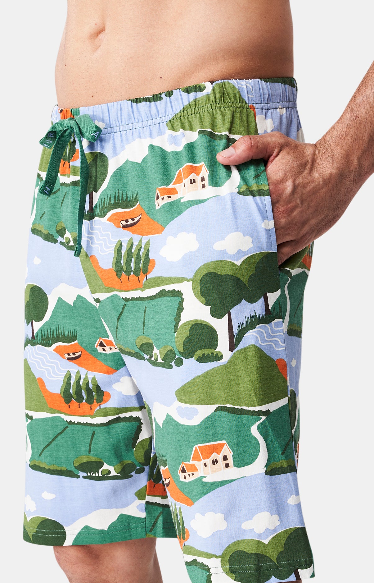 arthur-bob-campagne-pyjashort-coton-bio-vert image 3