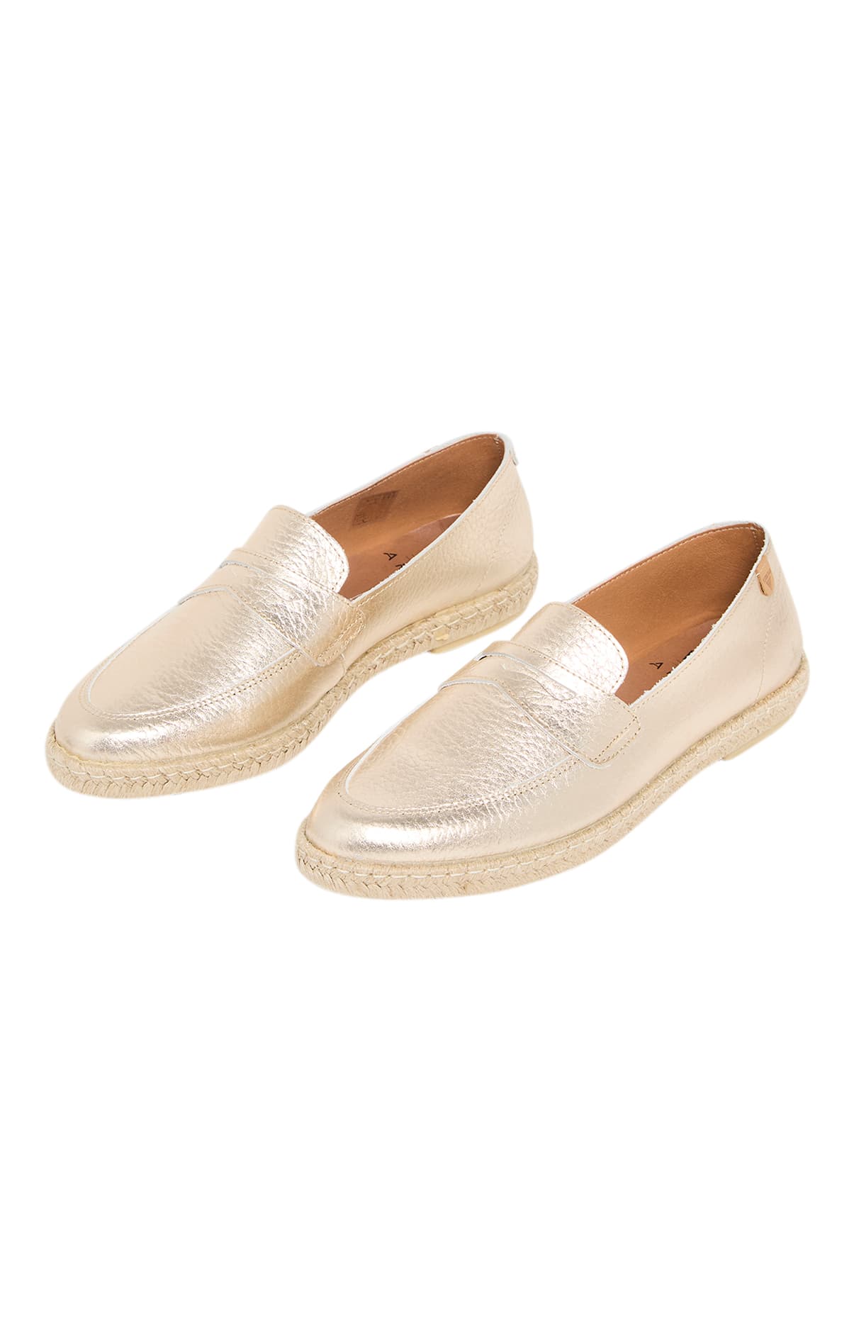 arthur-bob-chaussons-gold-femme-cuir-espadrilles image 2