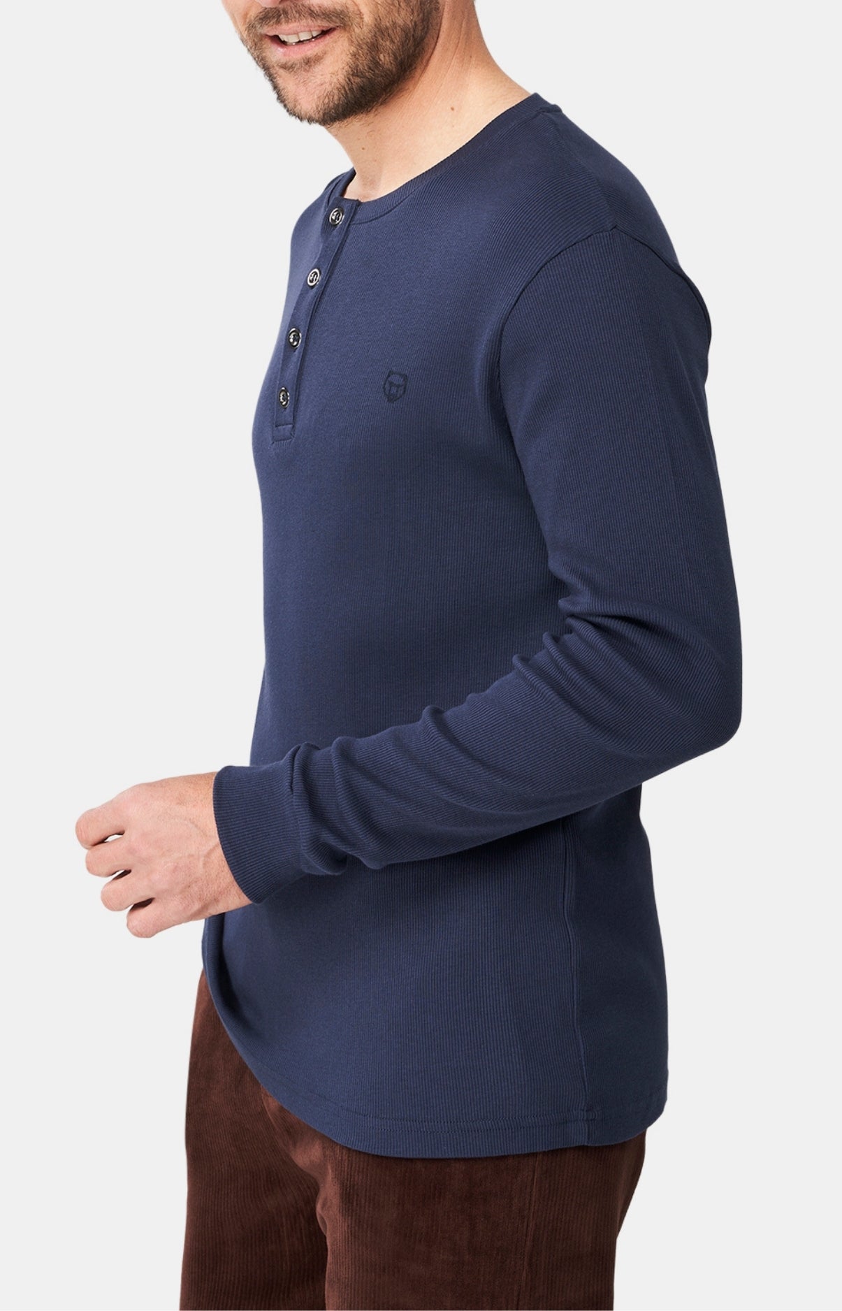 arthur-bob-tee-shirt-manches-longues-marine-modal-homme image 4